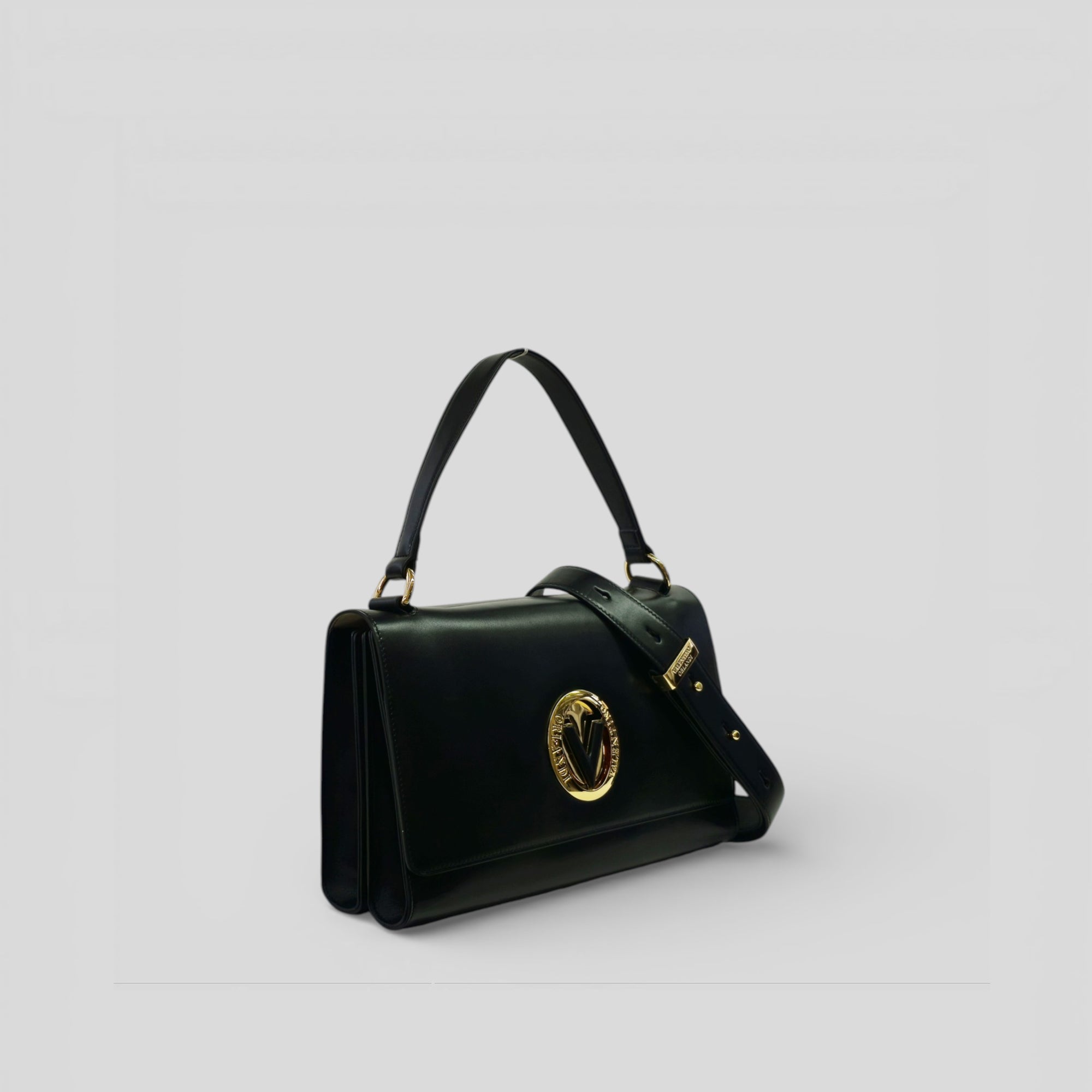 Borsa a mano DUSHON in vitello nero