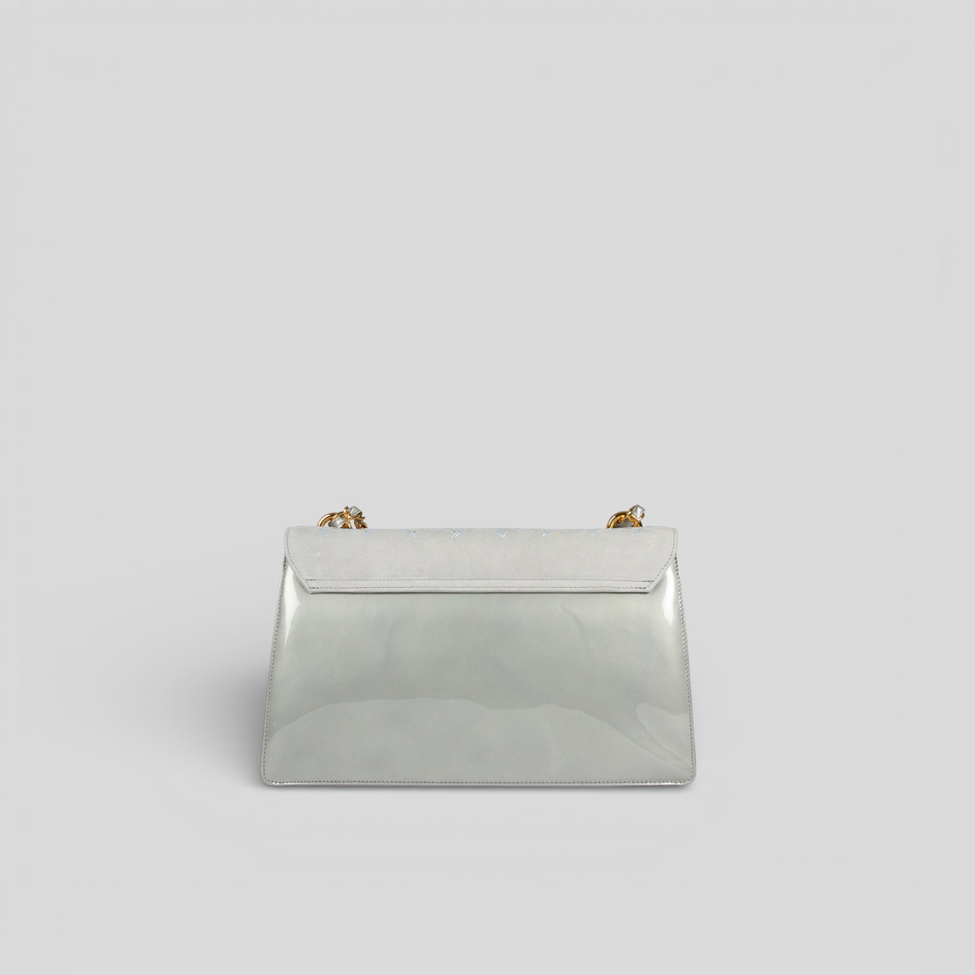 Borsa a spalla VERY in vernice grigio