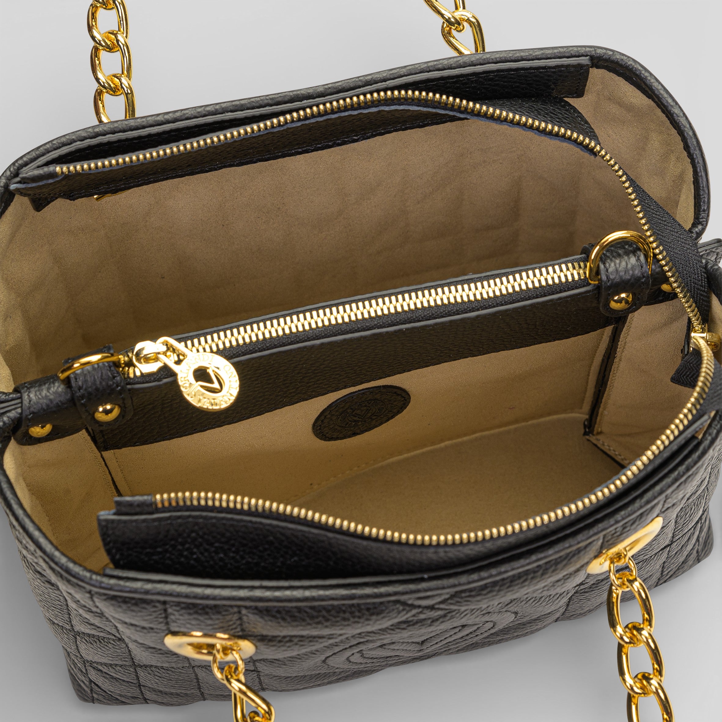 Borsa a mano AURY in pelle nera