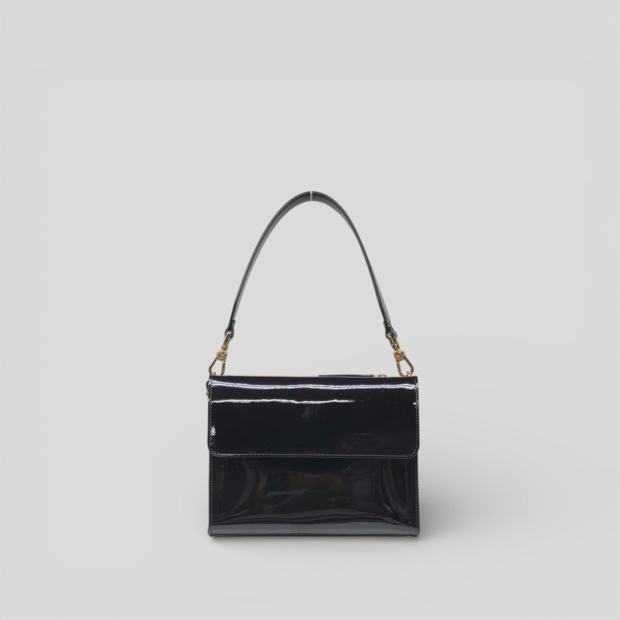 Borsa a spalla BEL in vernice nero