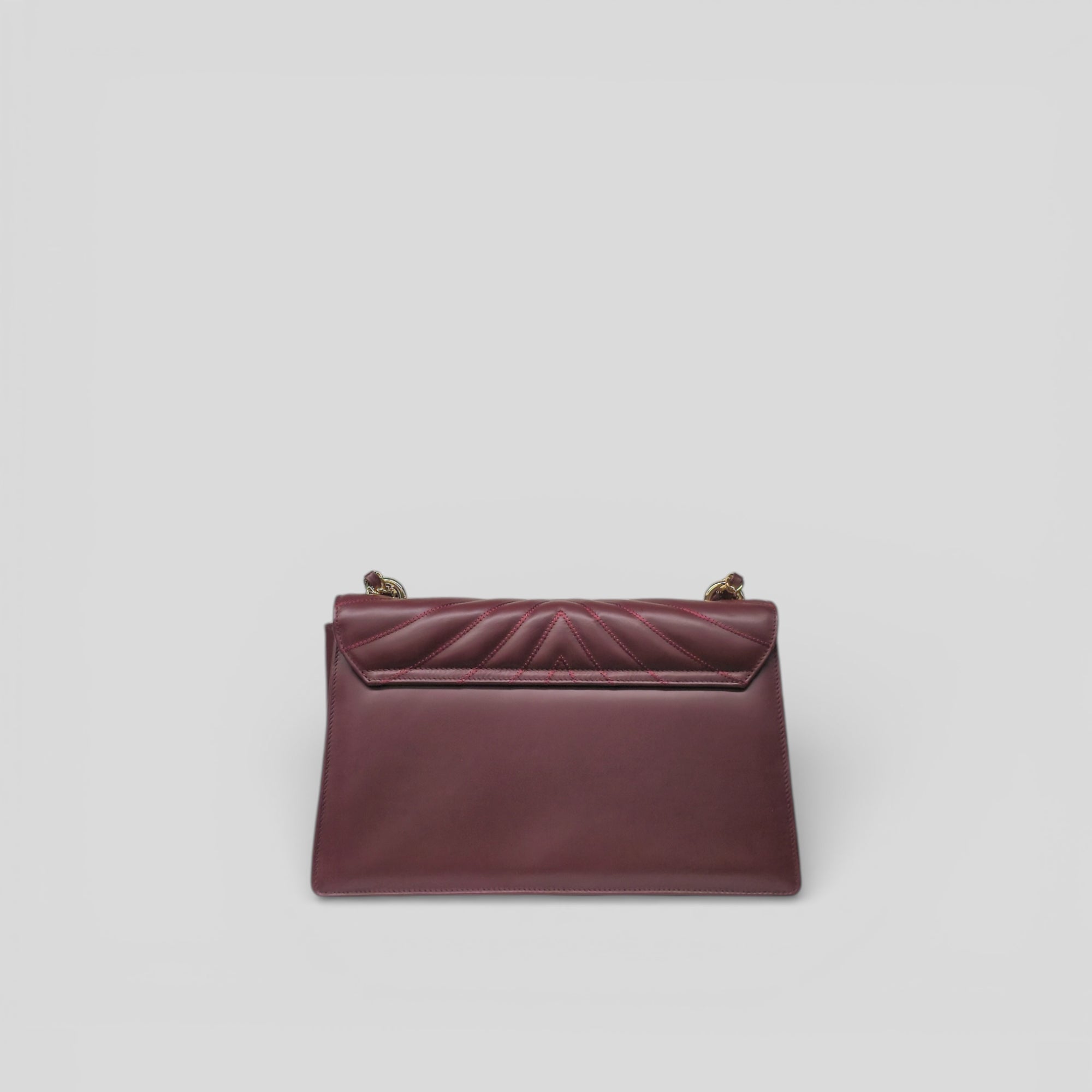 Borsa a spalla LEA in vitello bordò