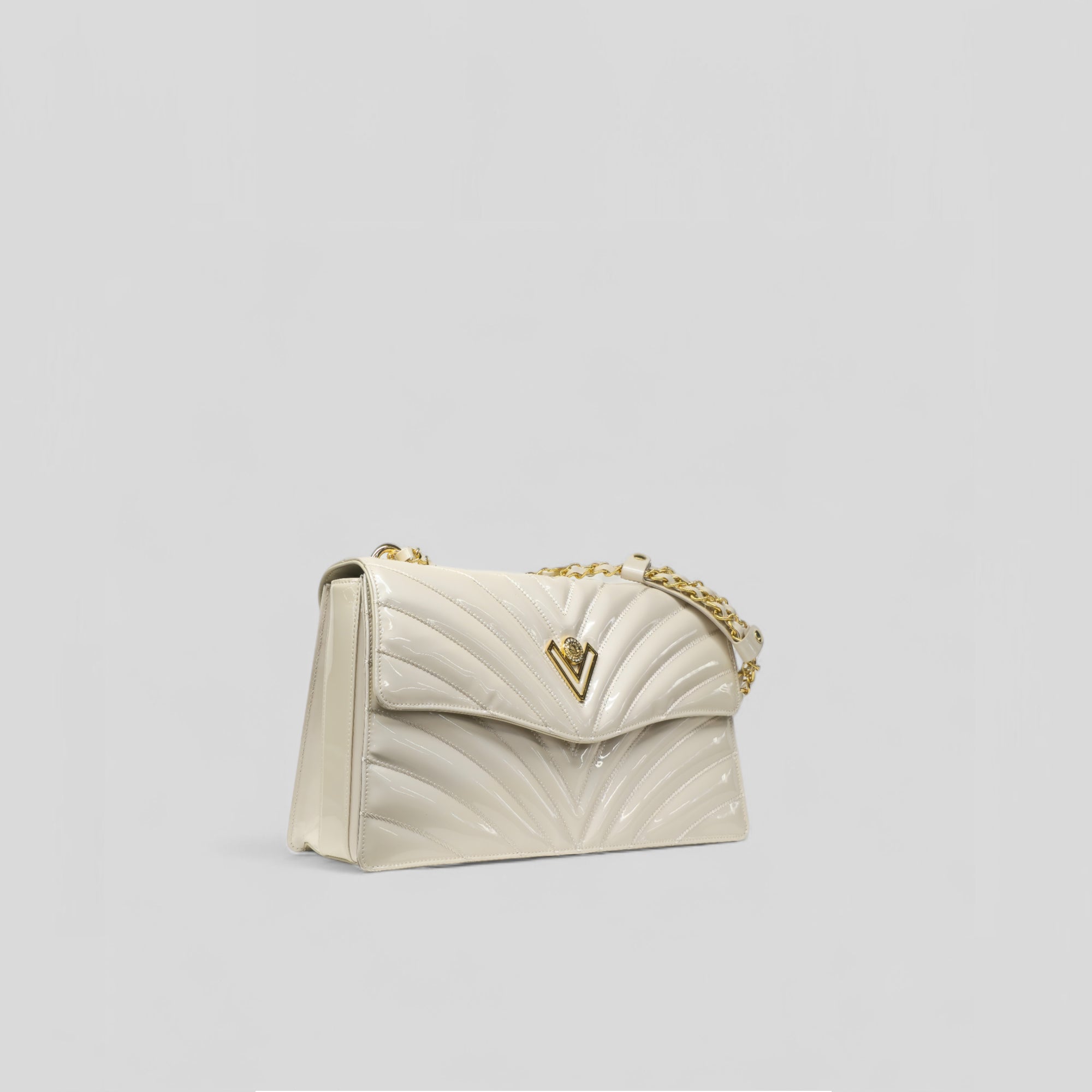 Borsa a spalla LEA in vernice beige