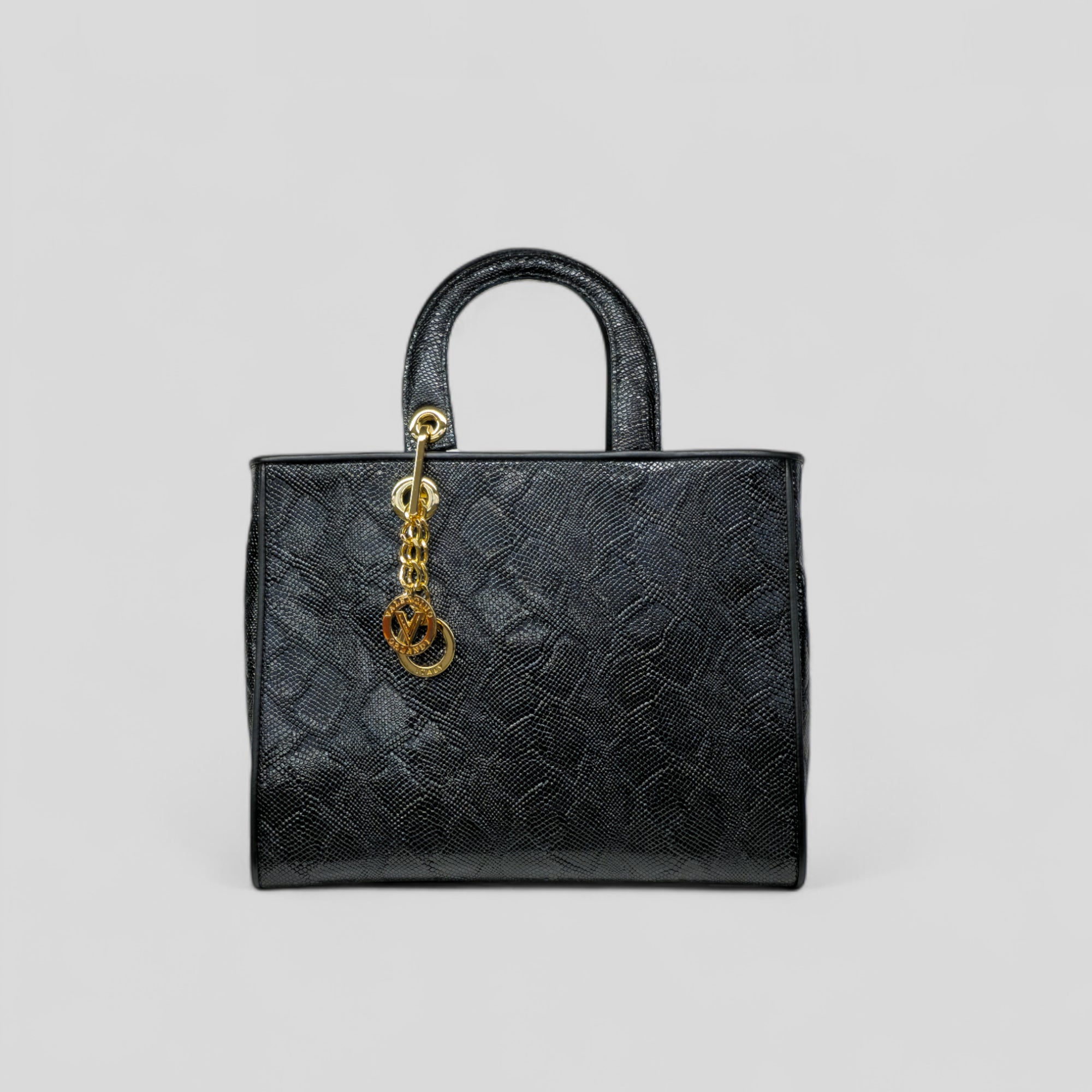 Borsa a mano DITTA in vitello nero