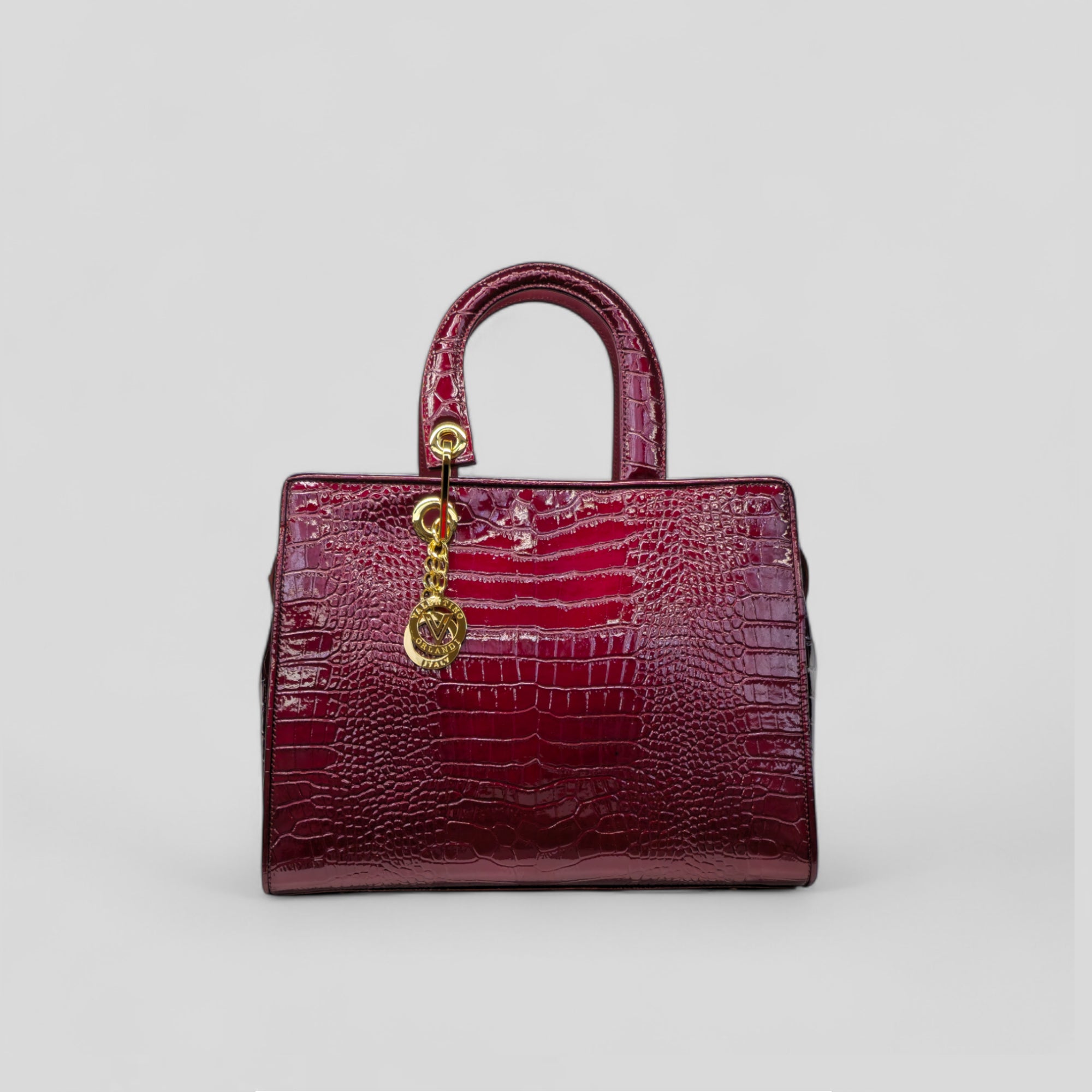 Bauletto grande DITTA in cocco stampato rosso