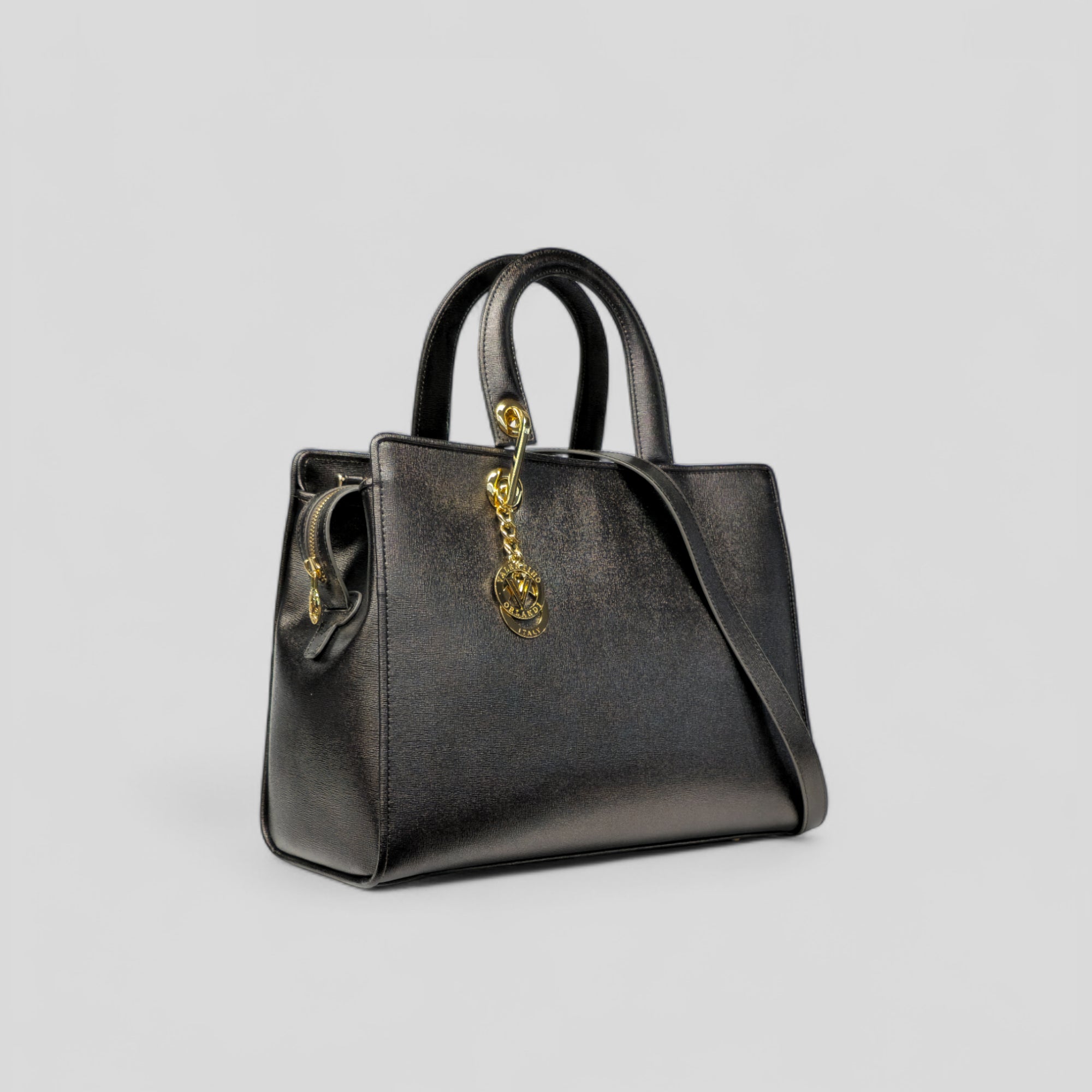 Bauletto grande DITTA in vitello grigio