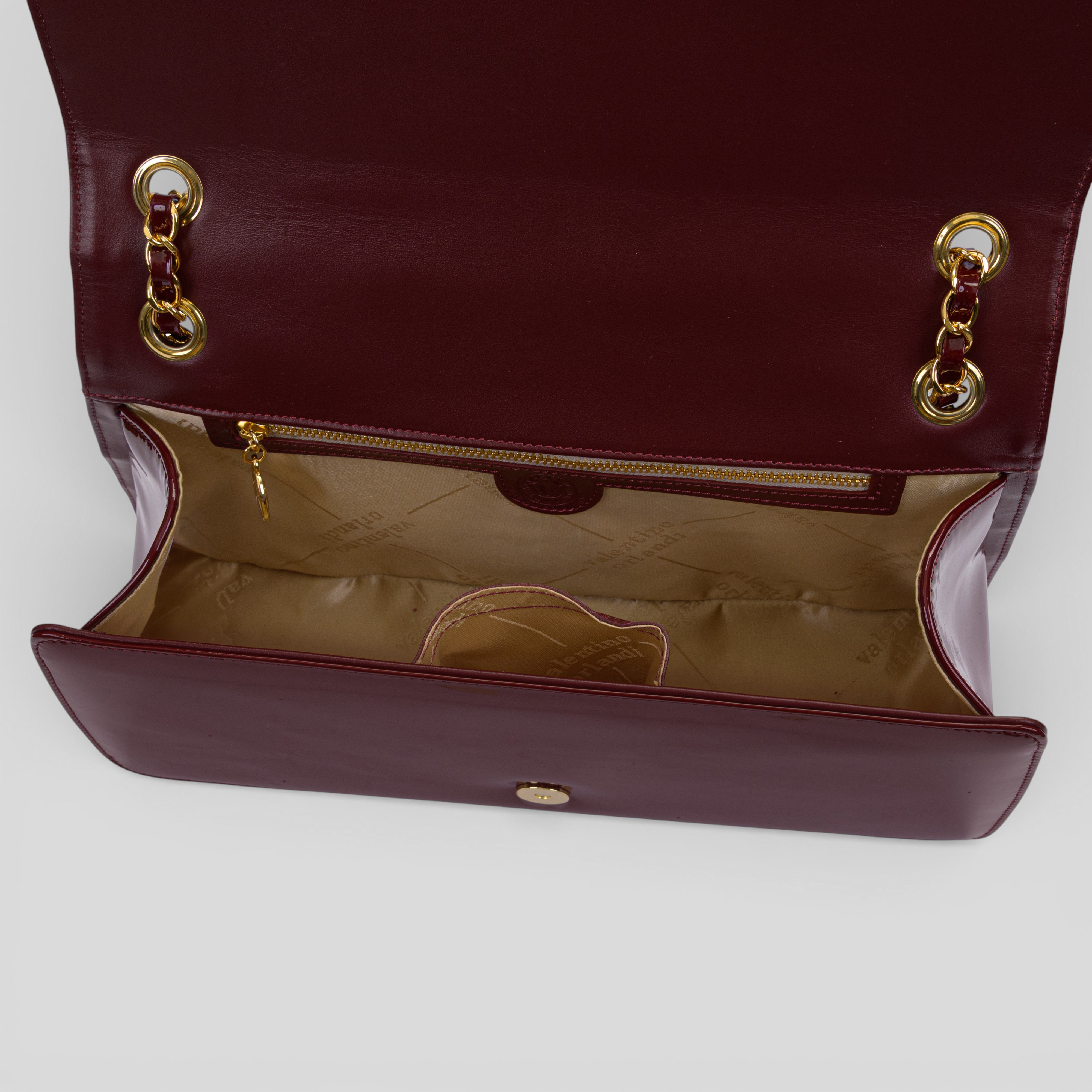Borsa a spalla LEA 7270 in vernice bordò