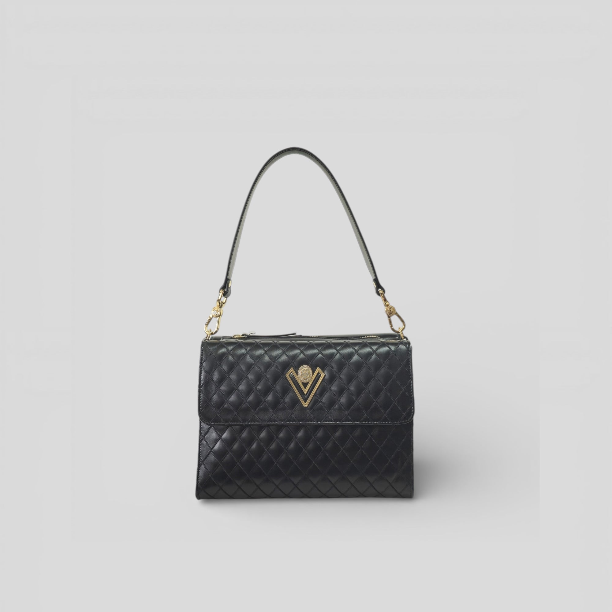 Borsa a spalla DESY in vitello nero