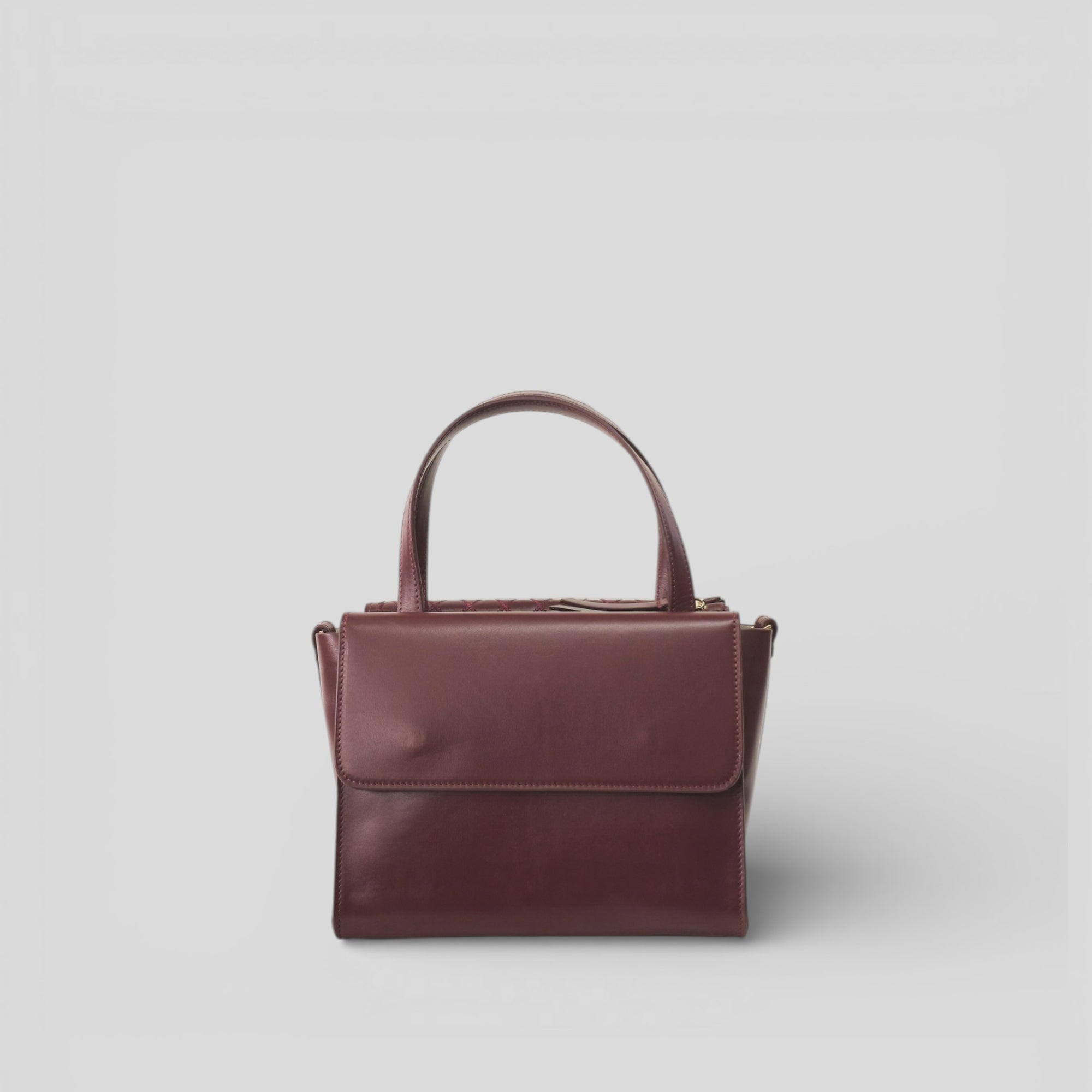 Borsa a mano piccola DESY in vitello bordeaux