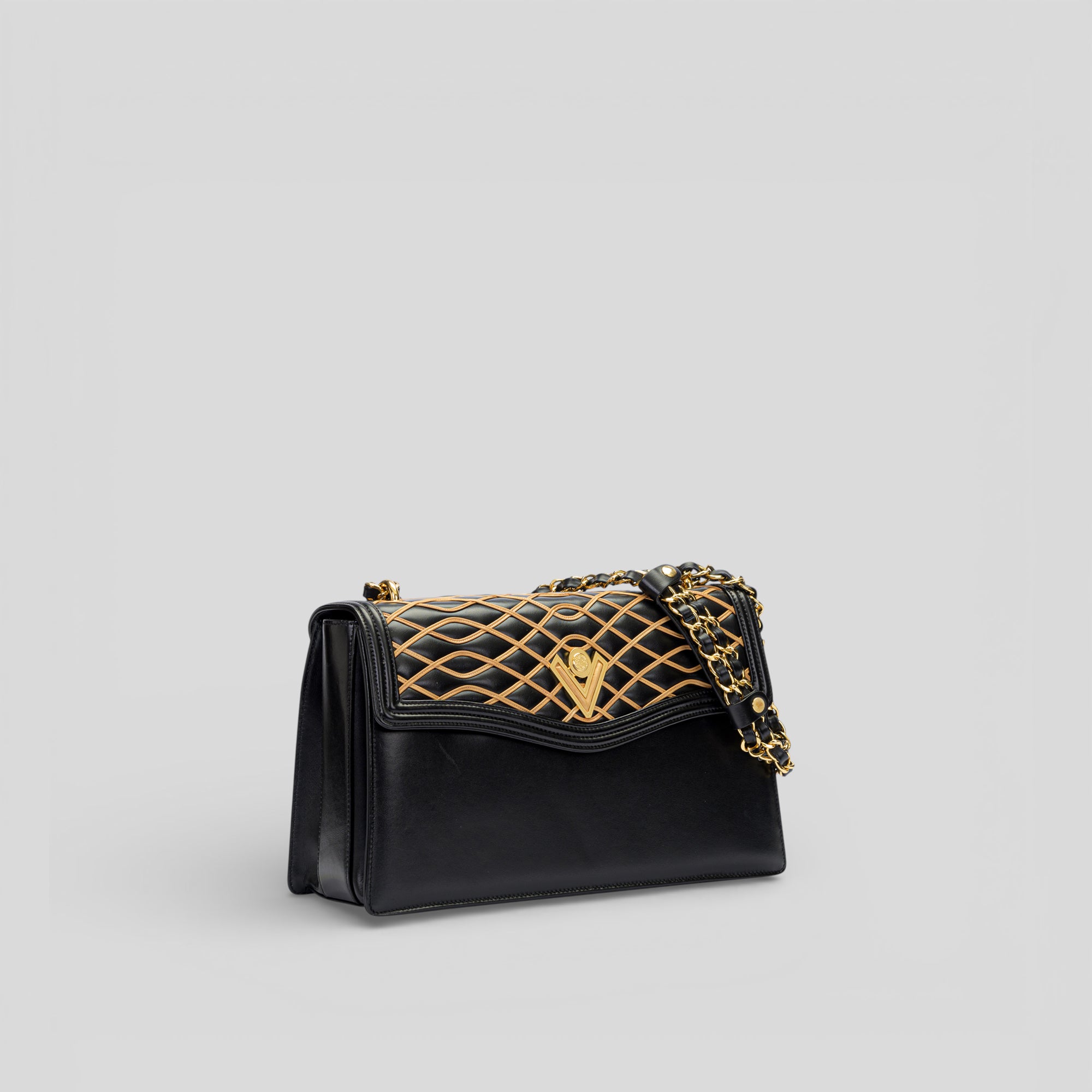 Borsa a spalla MAREA in vitello nero