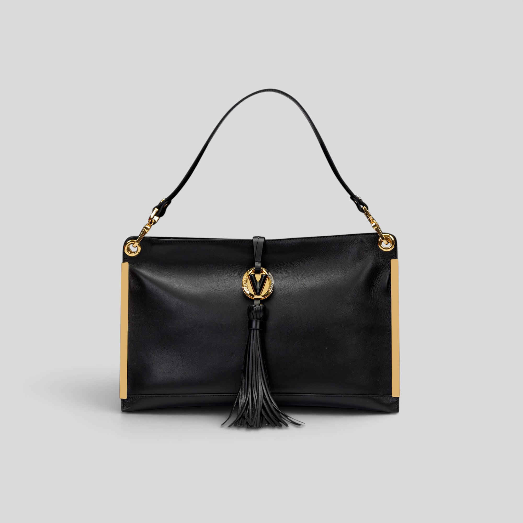 Borsa a mano CRISTY in vitello nero