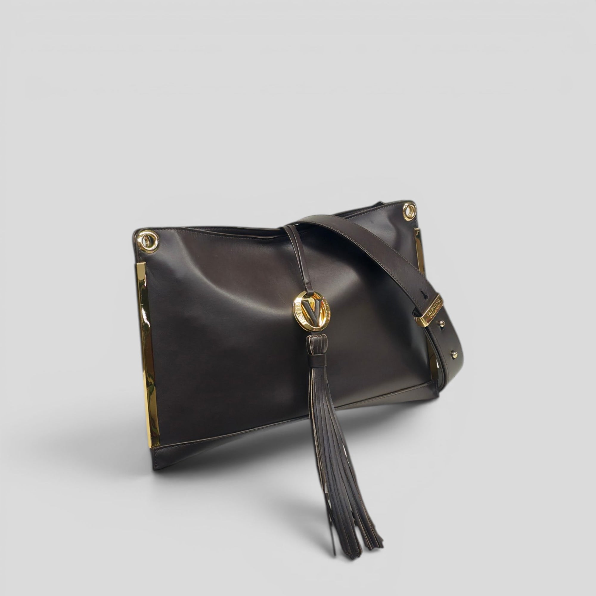 Borsa a mano CRISTY in vitello marrone