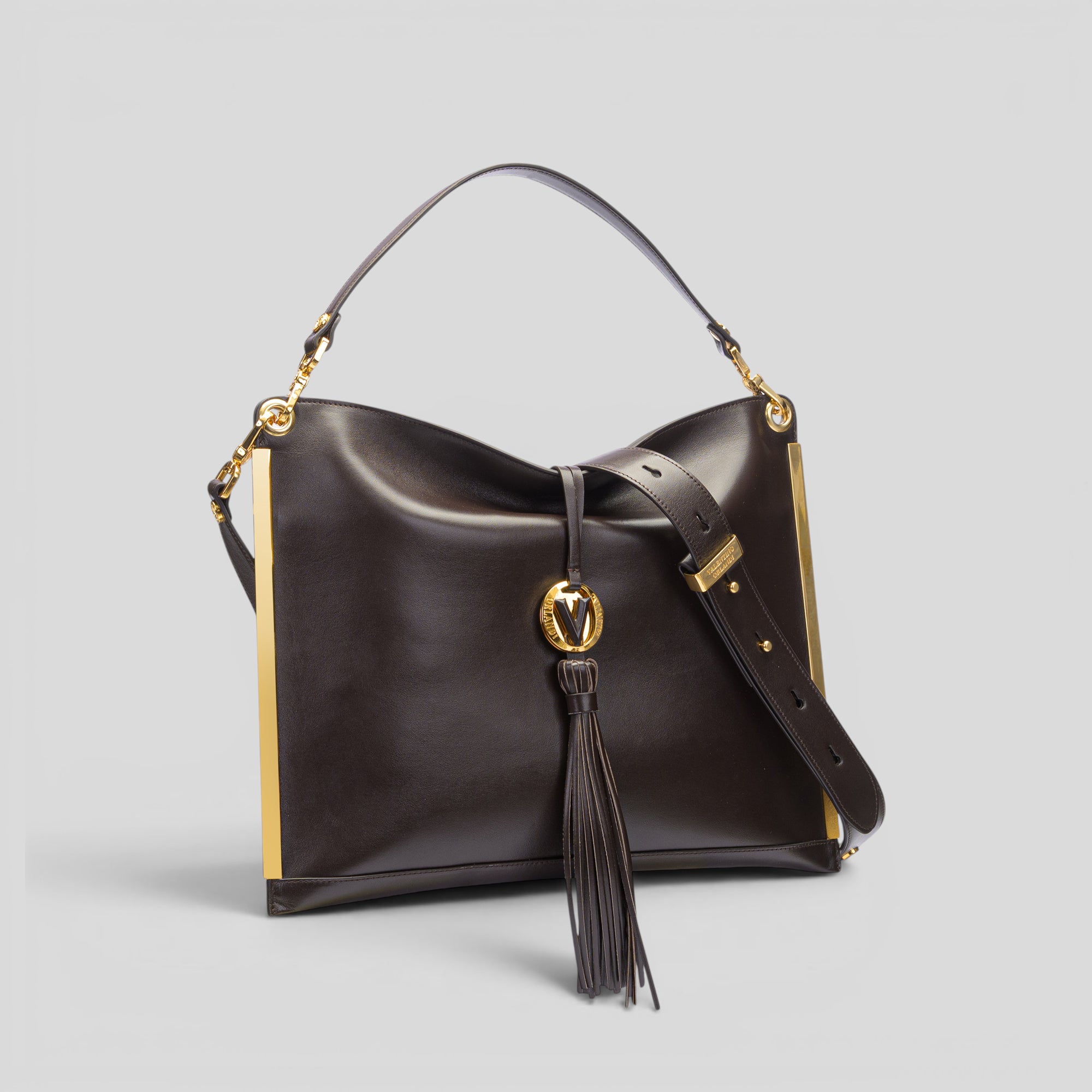 Borsa a mano CRISTY in vitello marrone