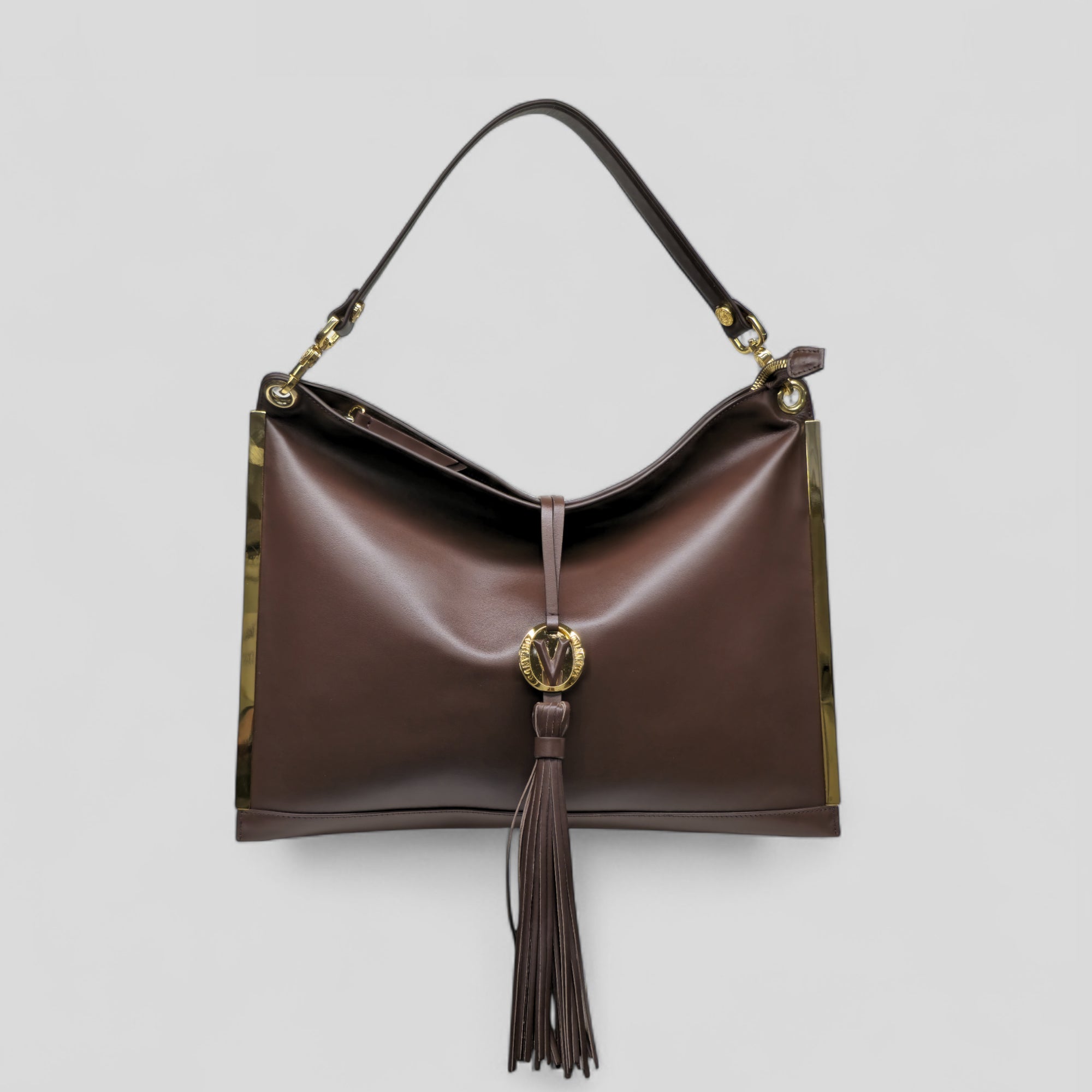 Borsa a spalla CRISTY in vitello marrone