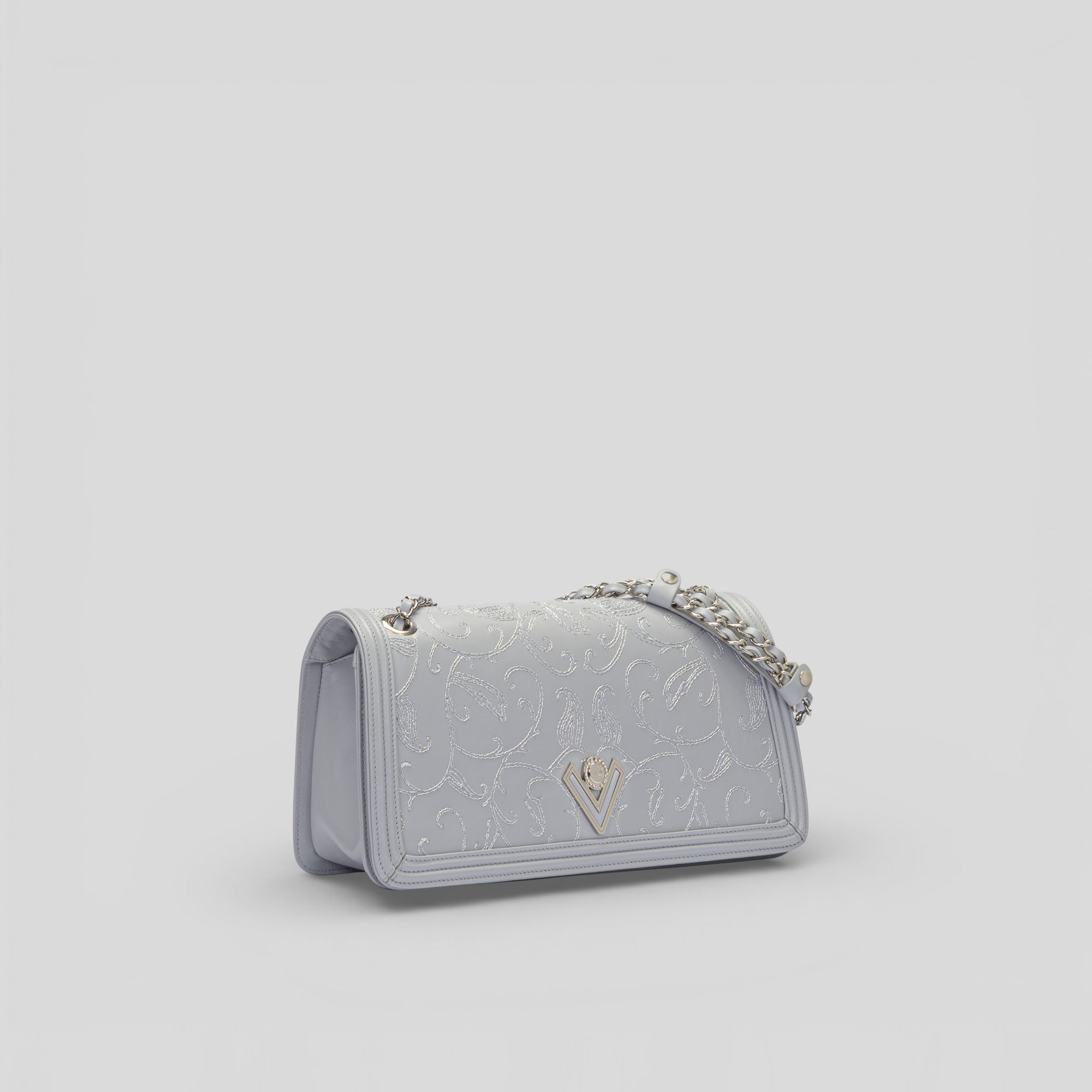 Borsa a spalla SELLY in vitello azure