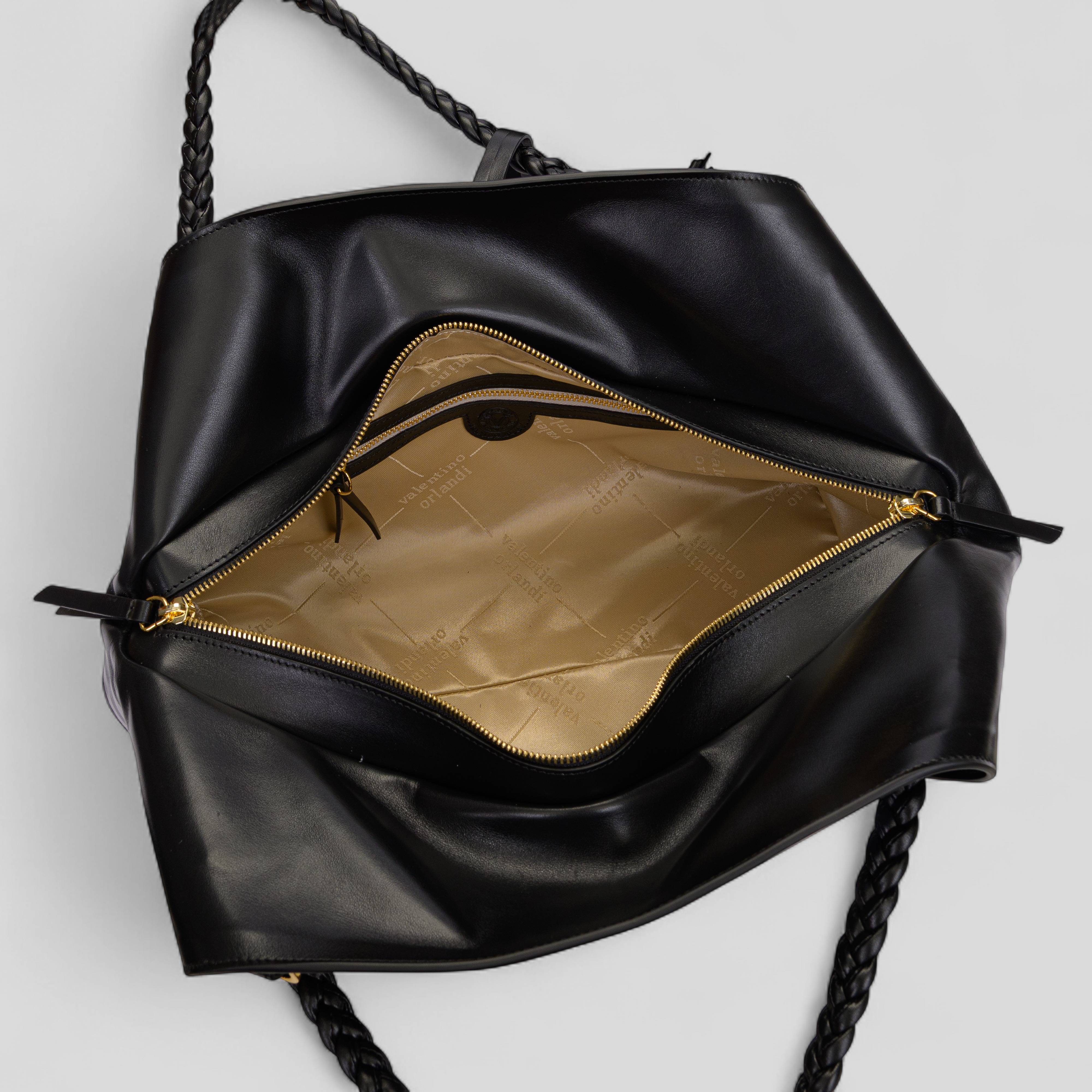 Borsa shopping media MICHI in vitello nero