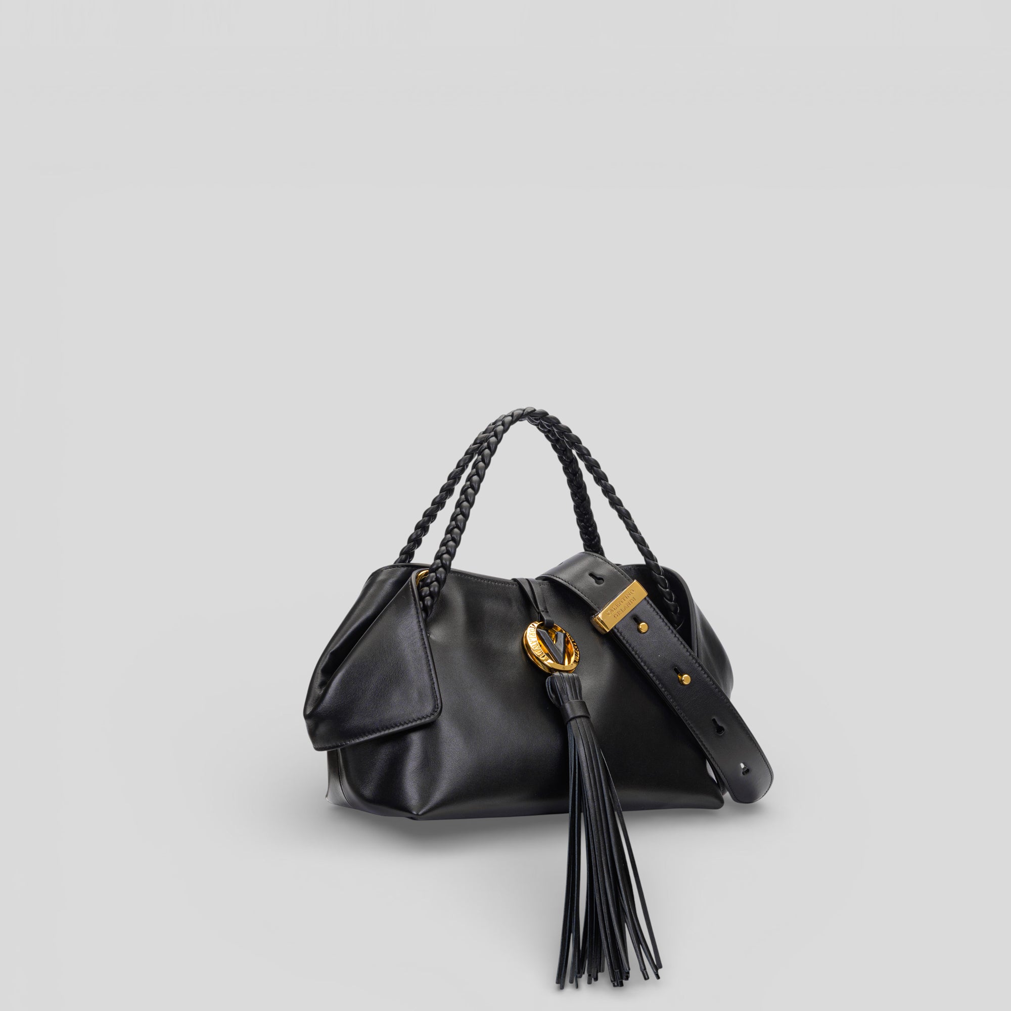 Borsa shopping piccola MICHI in vitello nero