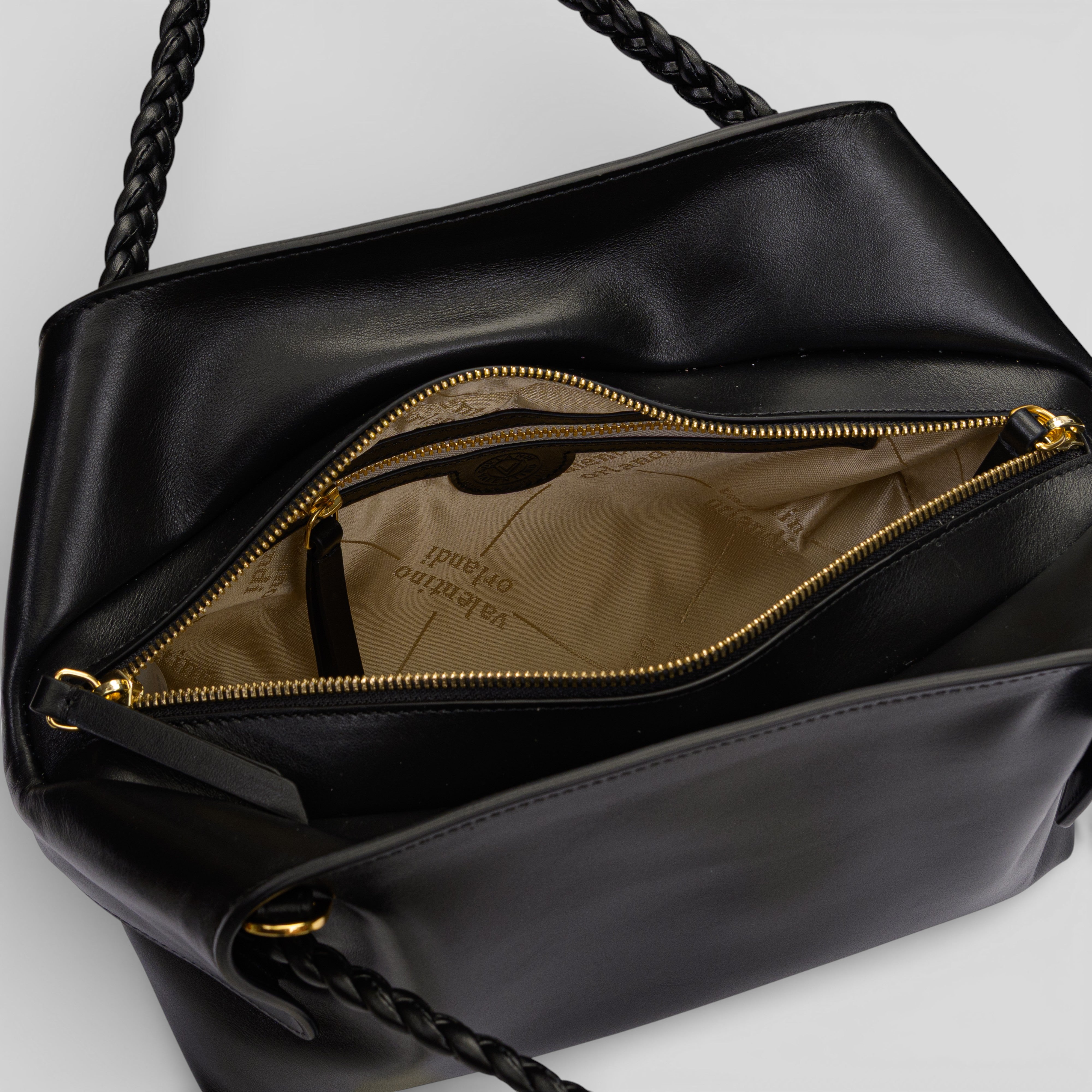 Borsa shopping piccola MICHI in vitello nero