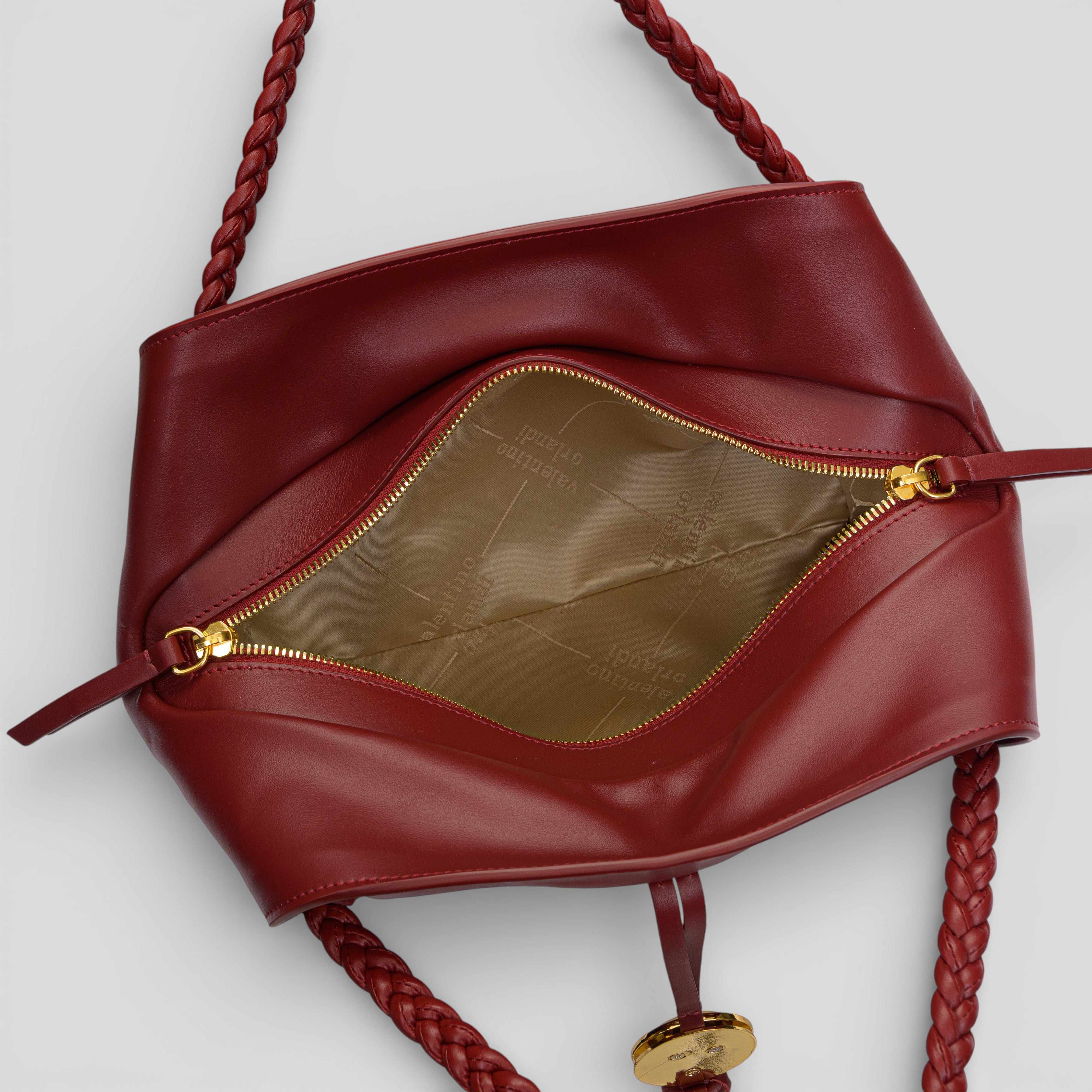 Borsa shopping piccola MICHI in vitello rosso