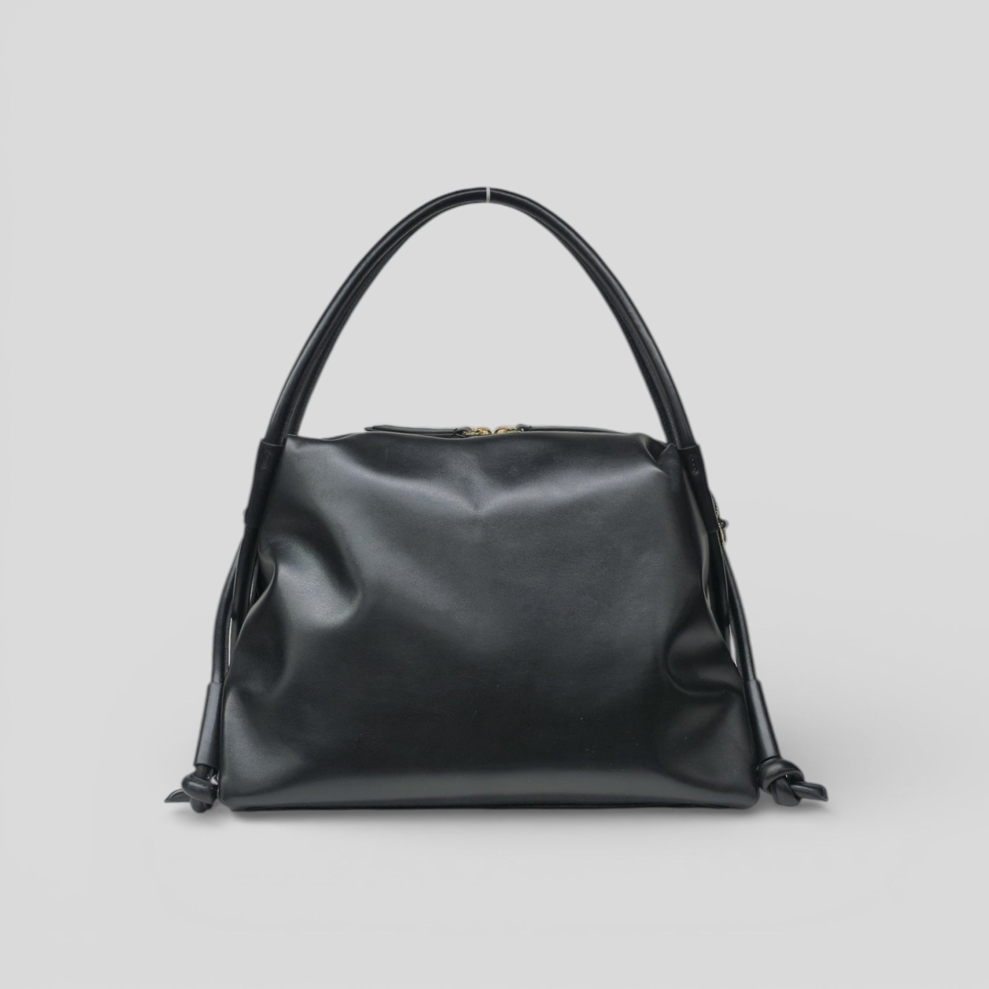 Borsa a mano grande ALISIA in vitello nero