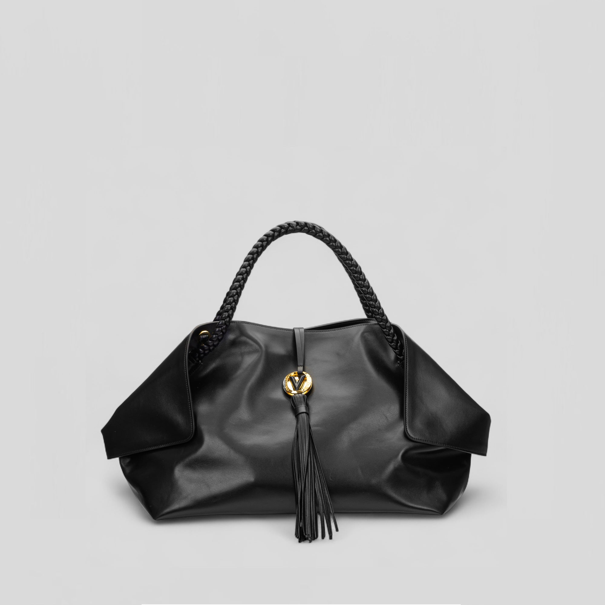 Borsa shopping grande MICHI in vitello nero