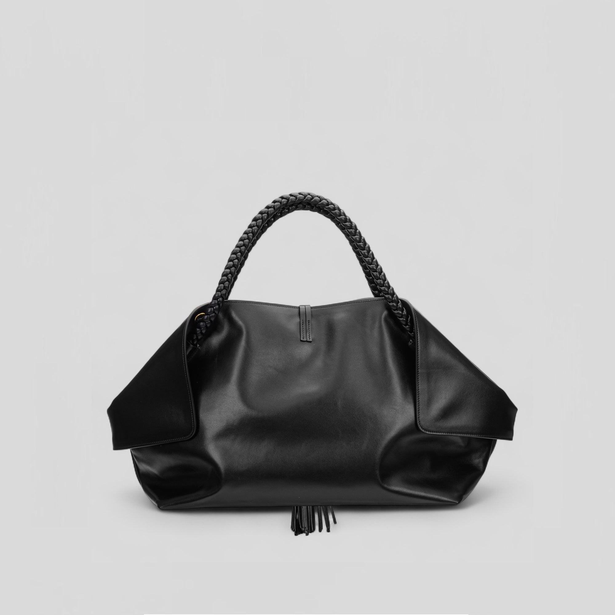 Borsa shopping grande MICHI in vitello nero
