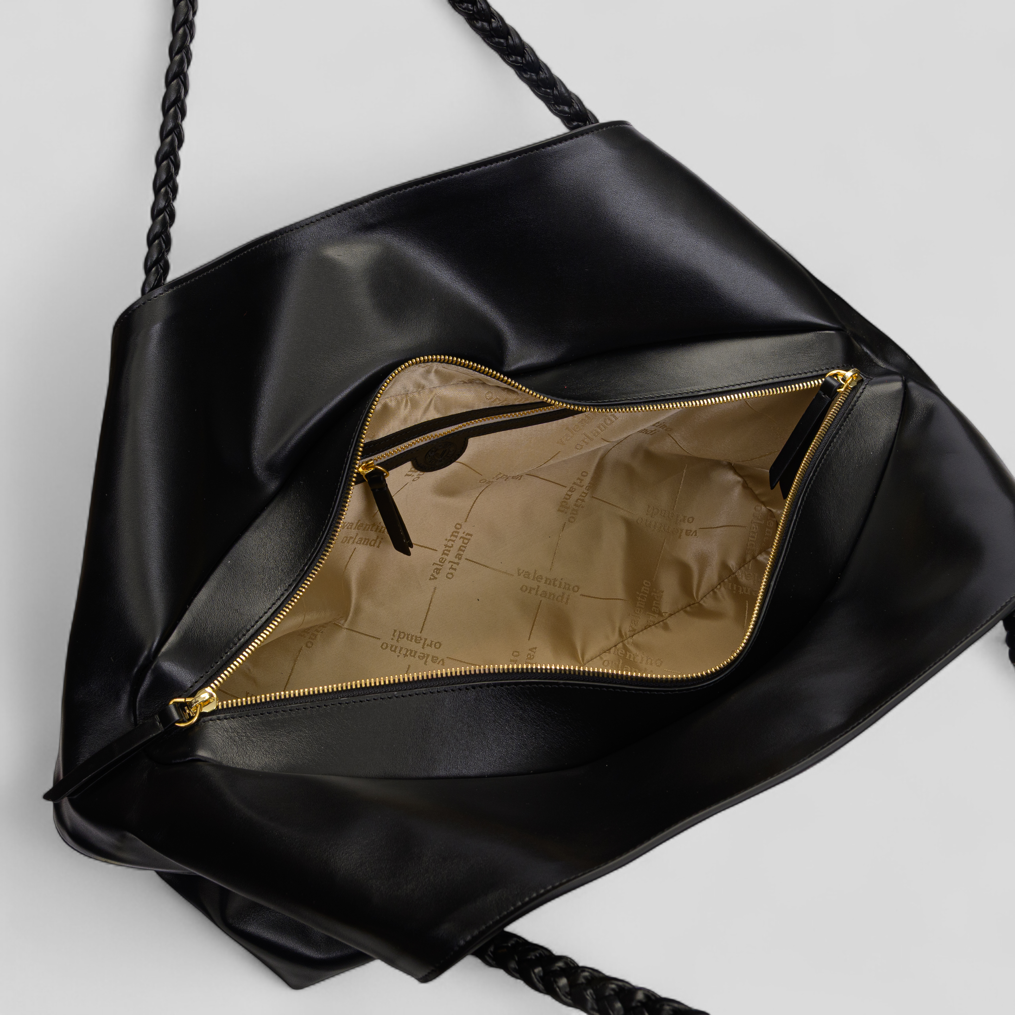 Borsa shopping grande MICHI in vitello nero