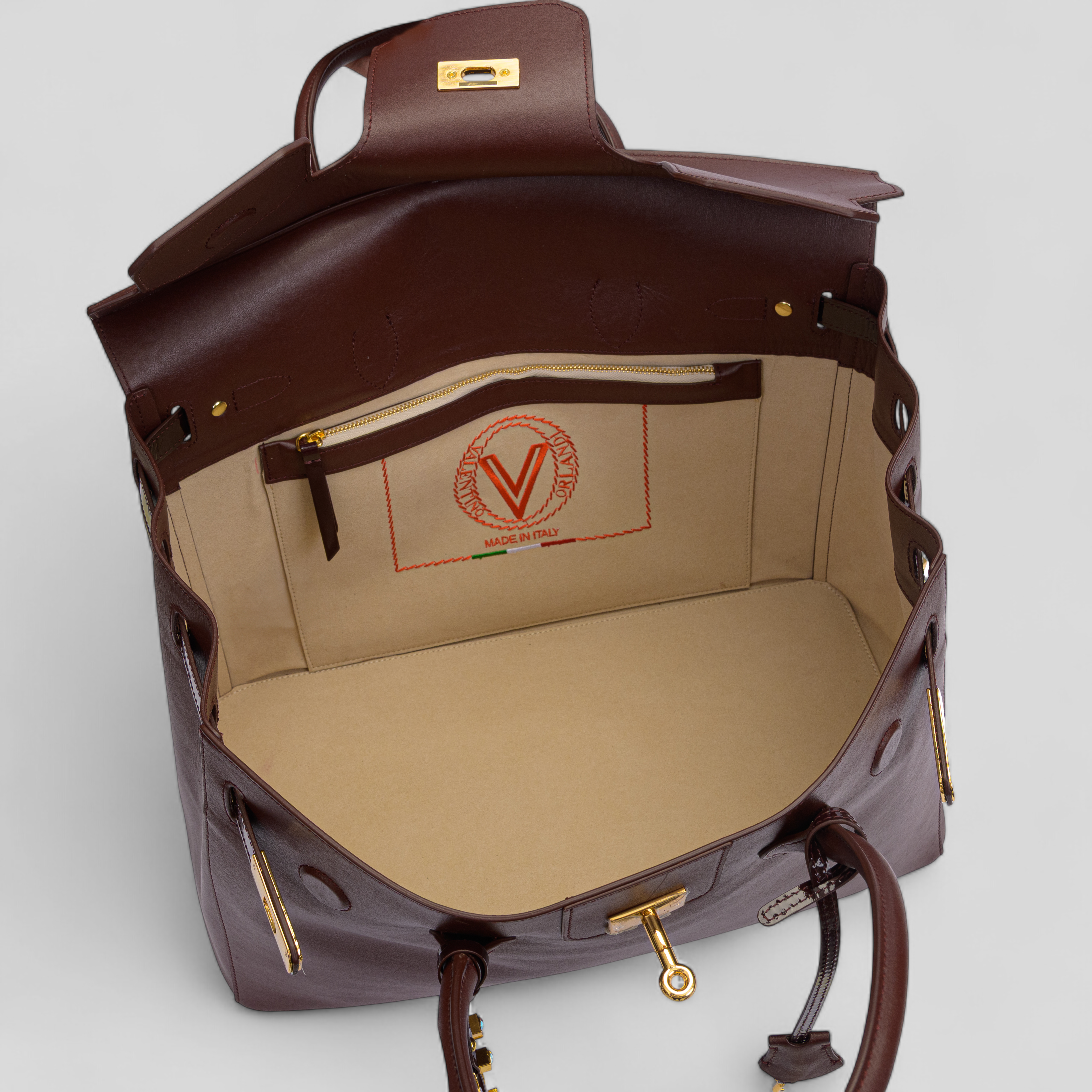 Brosa tote grande JENNI in vitello marrone