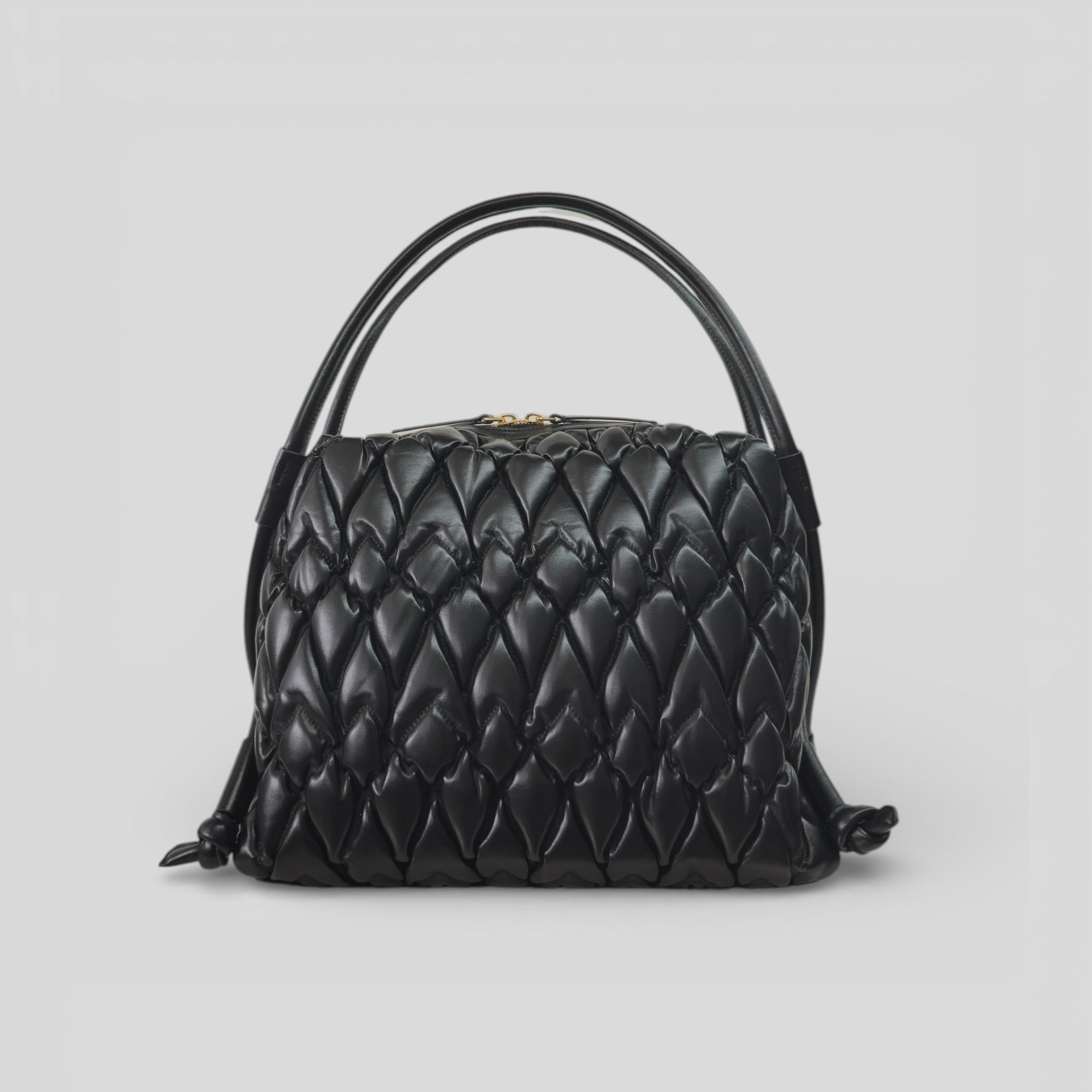 Borsa a mano grande LIA in vitello nero