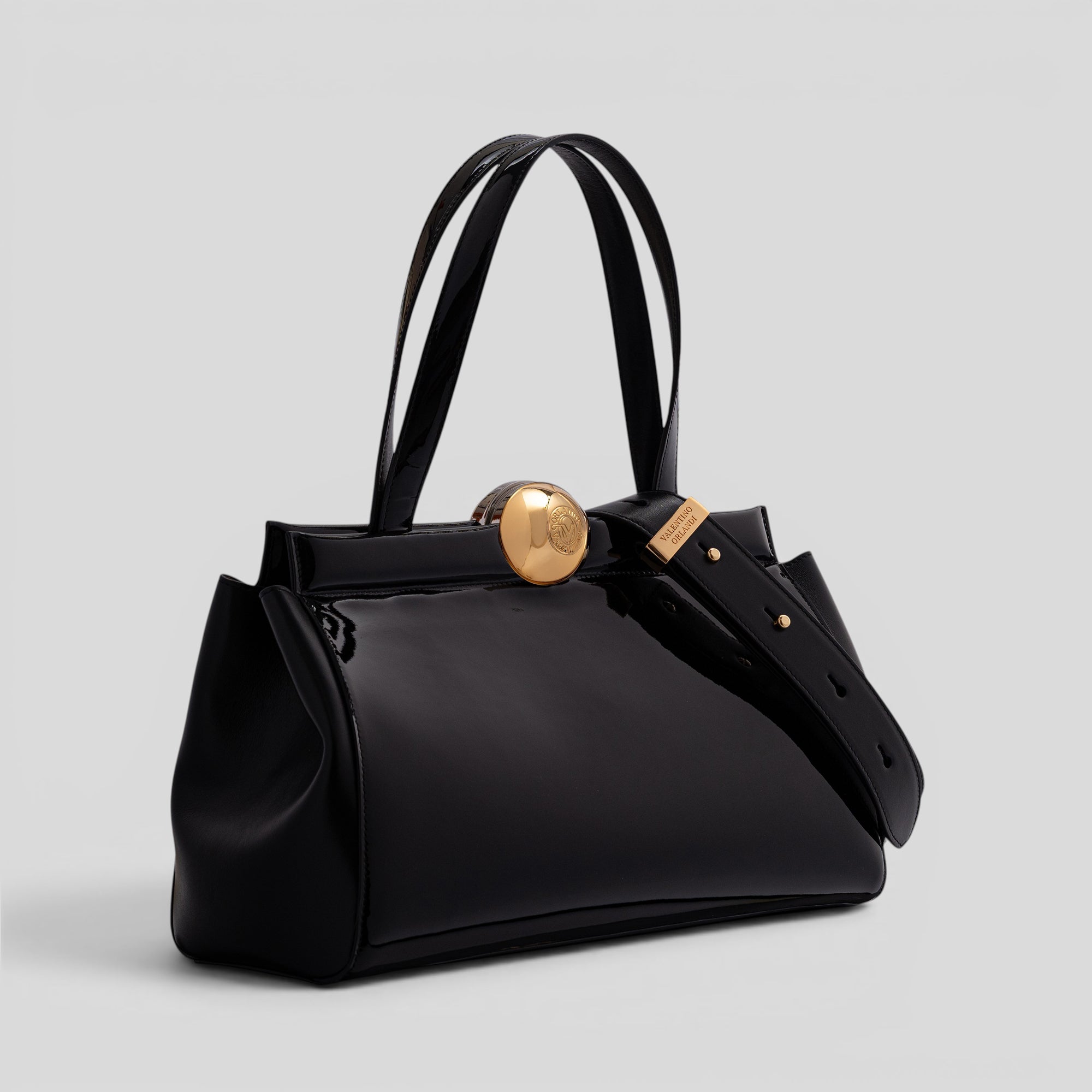 Borsa a spalla GLAMOUR 7647 in vernice nero