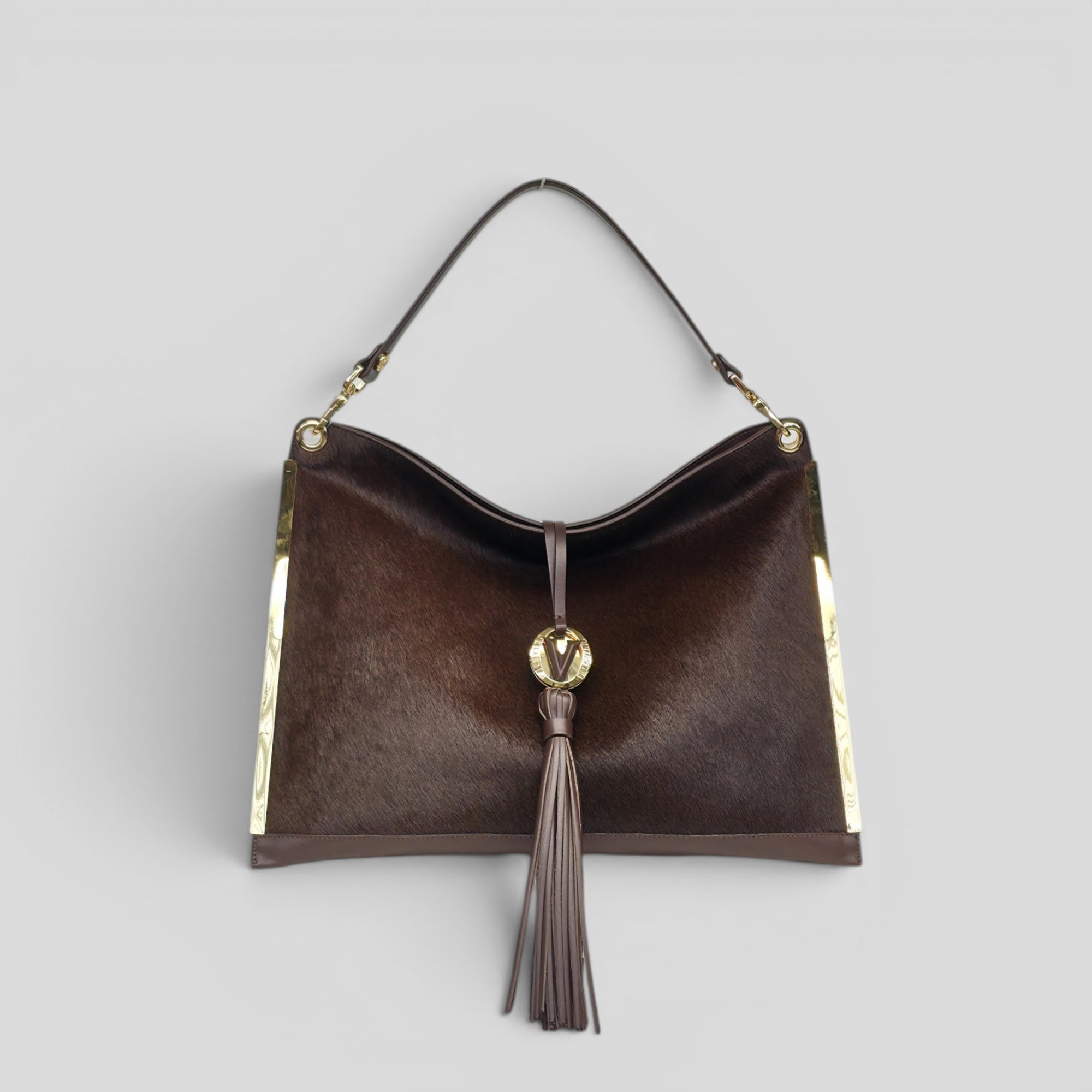 Borsa a mano ATIS in cavallino marrone