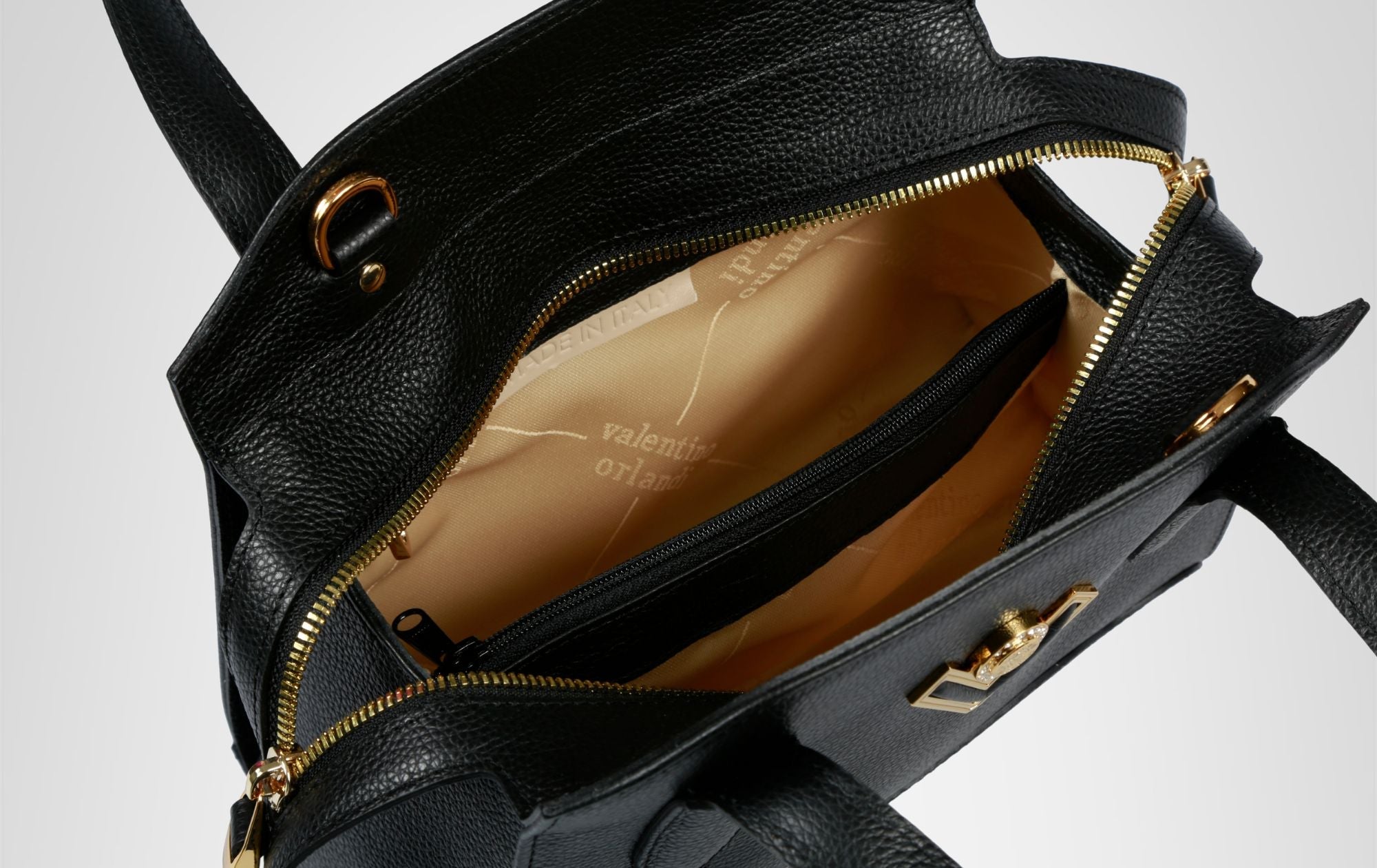 Borsa a mano mini Jill in vitello granoso