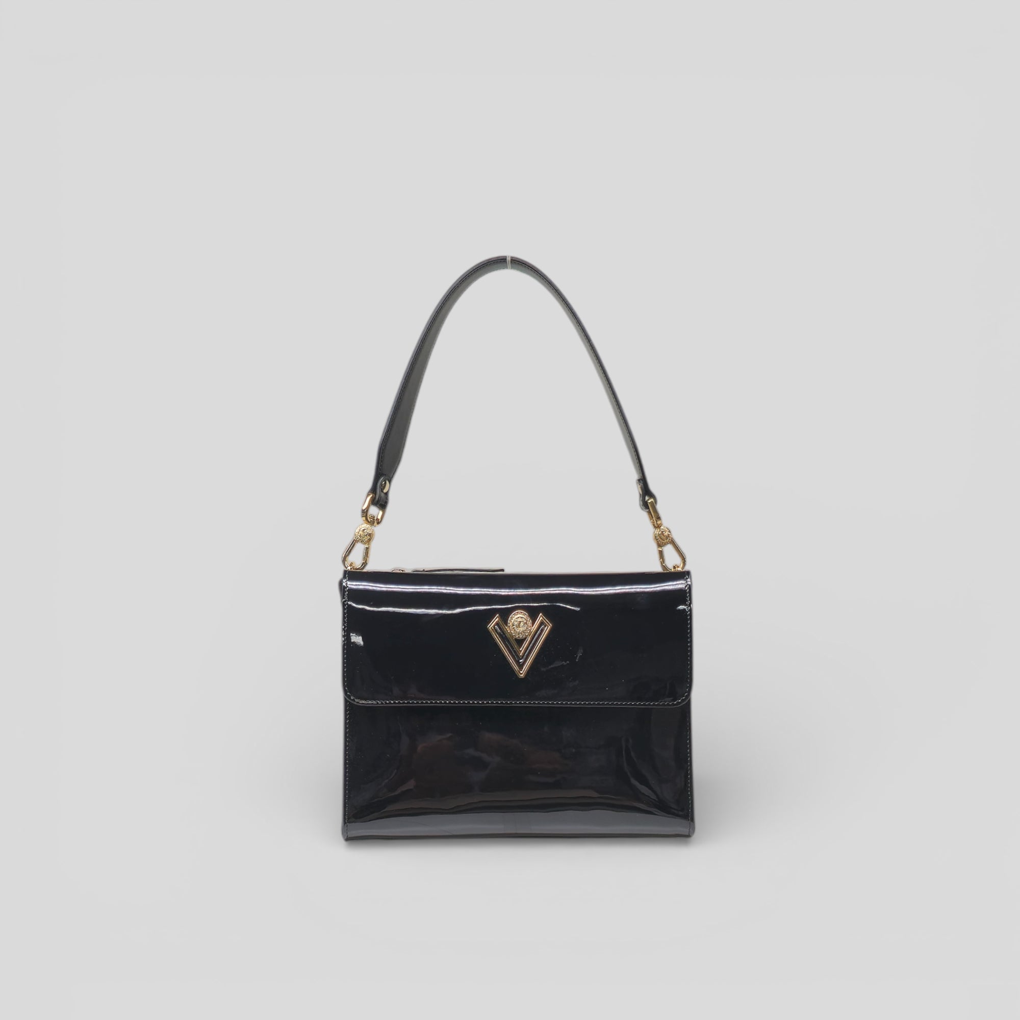 Borsa a spalla BEL in vernice nero