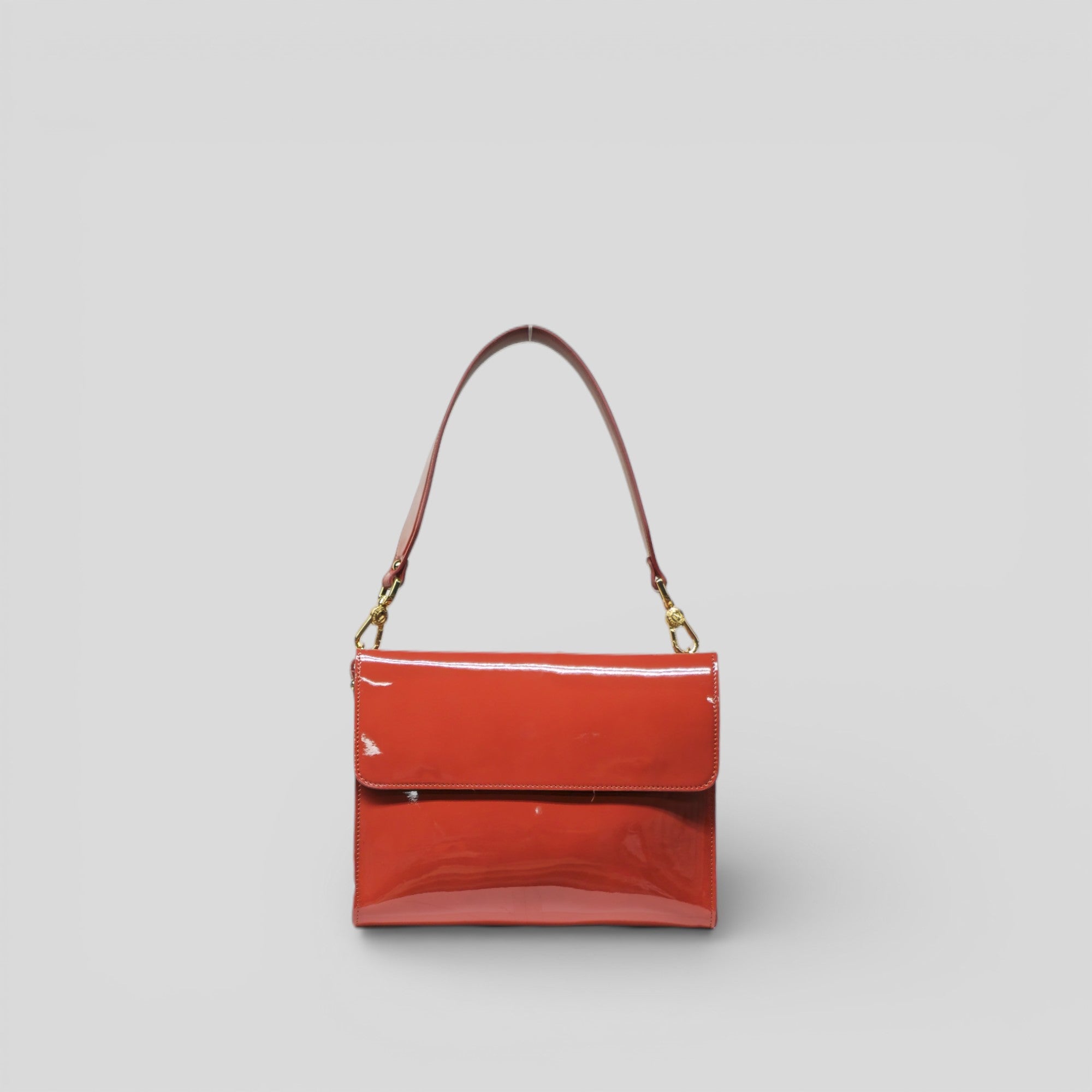 Borsa a spalla BEL in vernice arancione