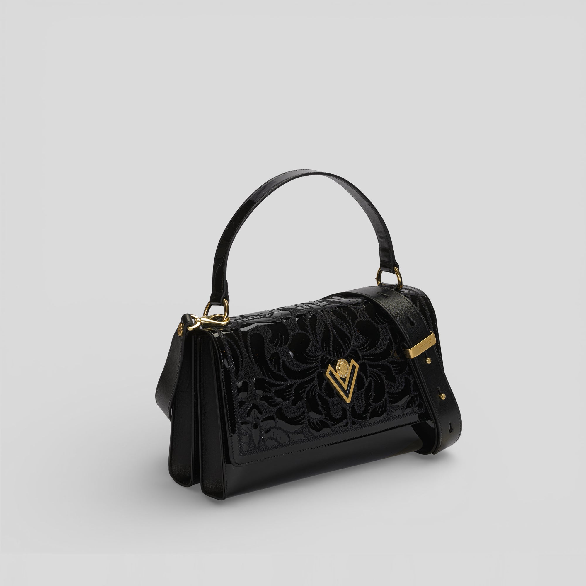 Borsa a mano DALIA in vernice nero