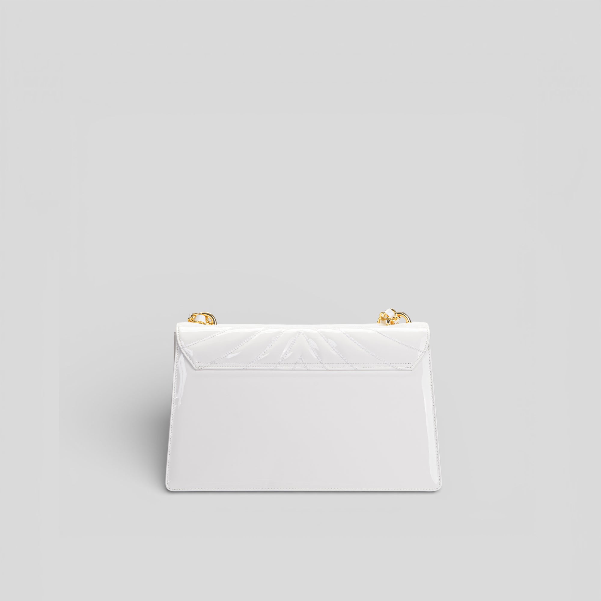 Borsa a spalla LEA in vernice bianco