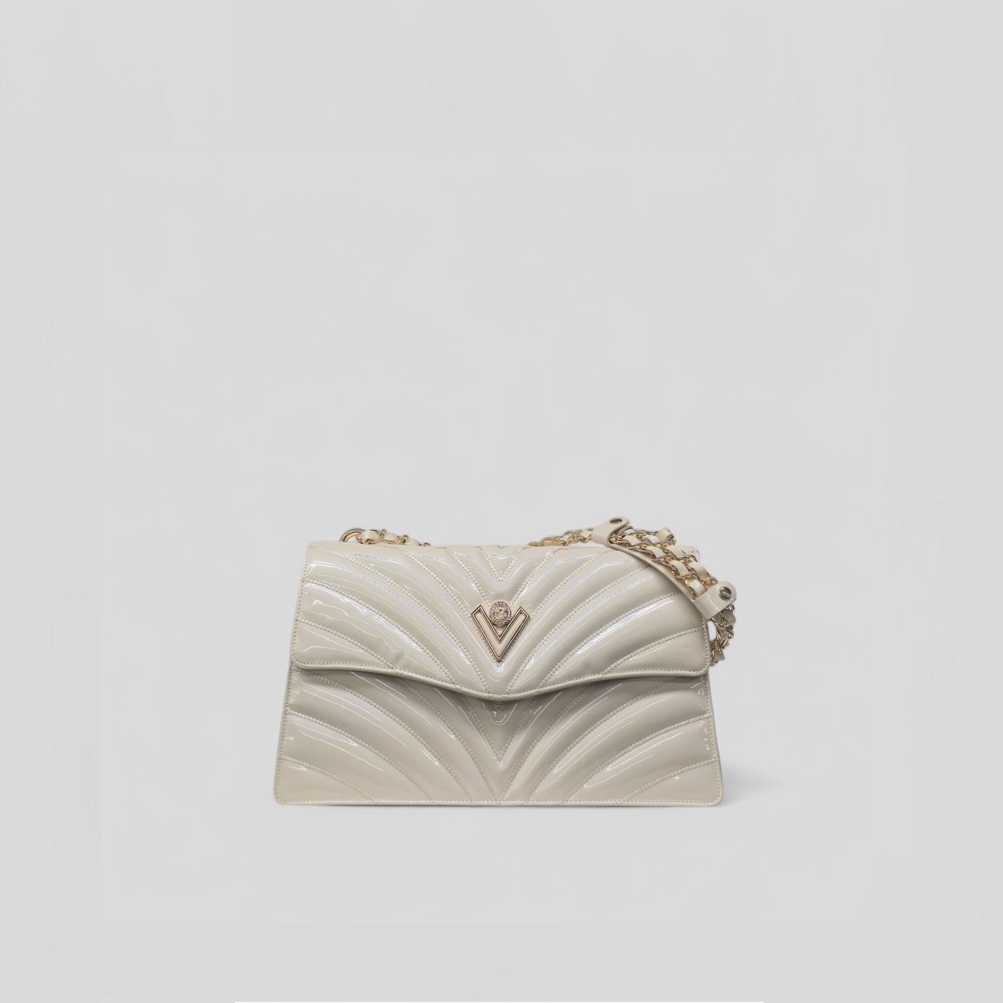 Borsa a spalla LEA in vernice beige