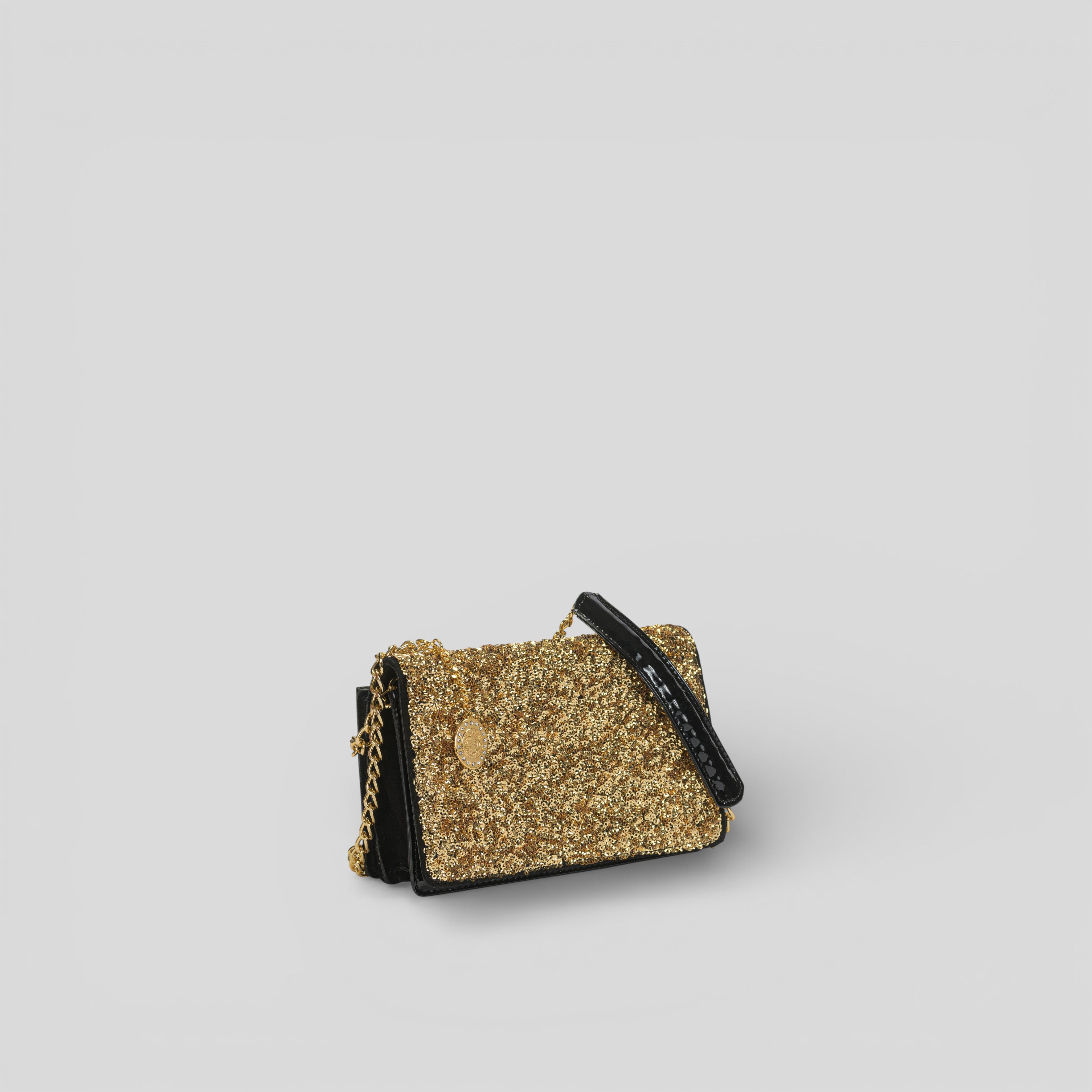 Pochette SHINY in vernice nero