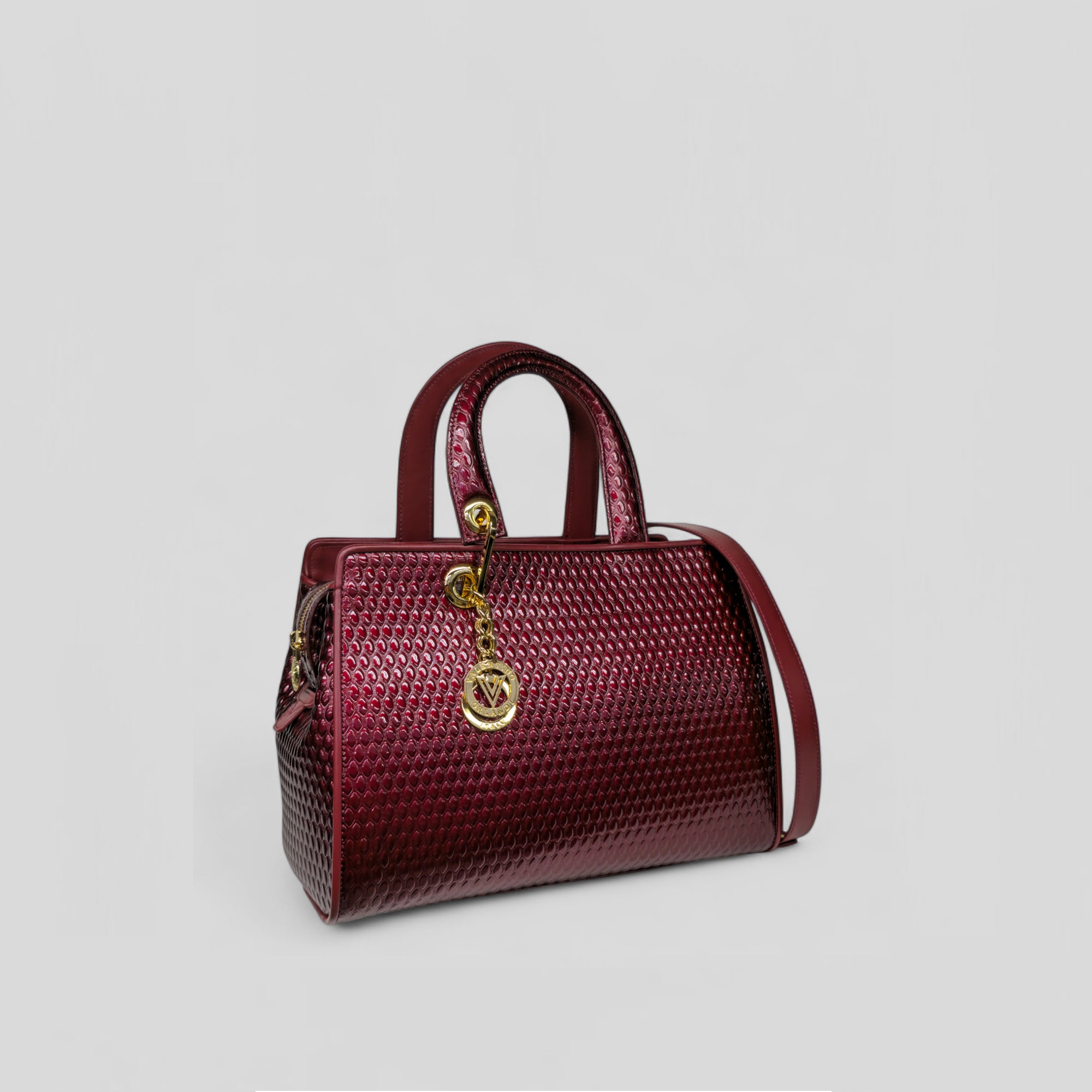Bauletto medio DITTA in vitello bordeaux