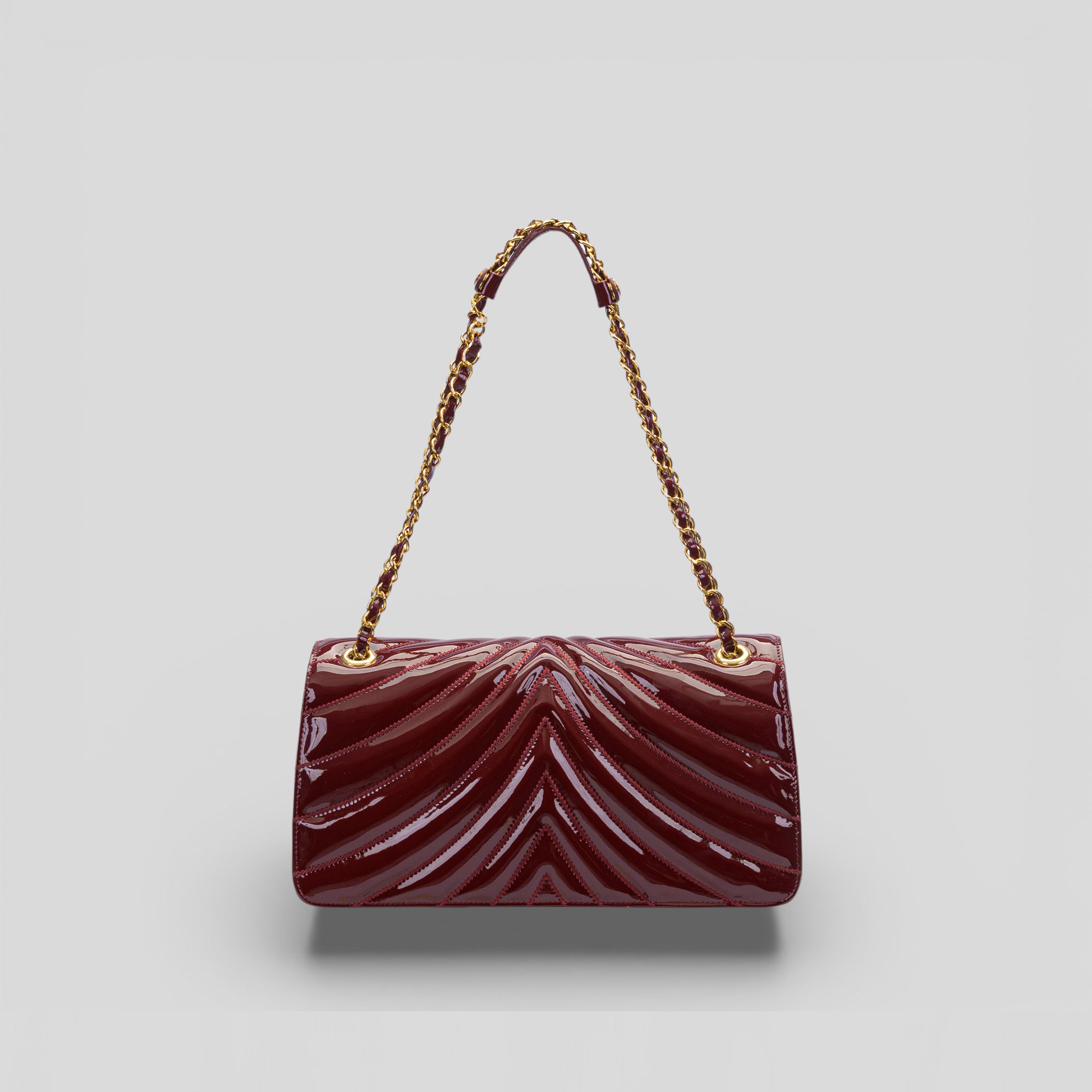 Borsa a spalla LEA 7270 in vernice bordò
