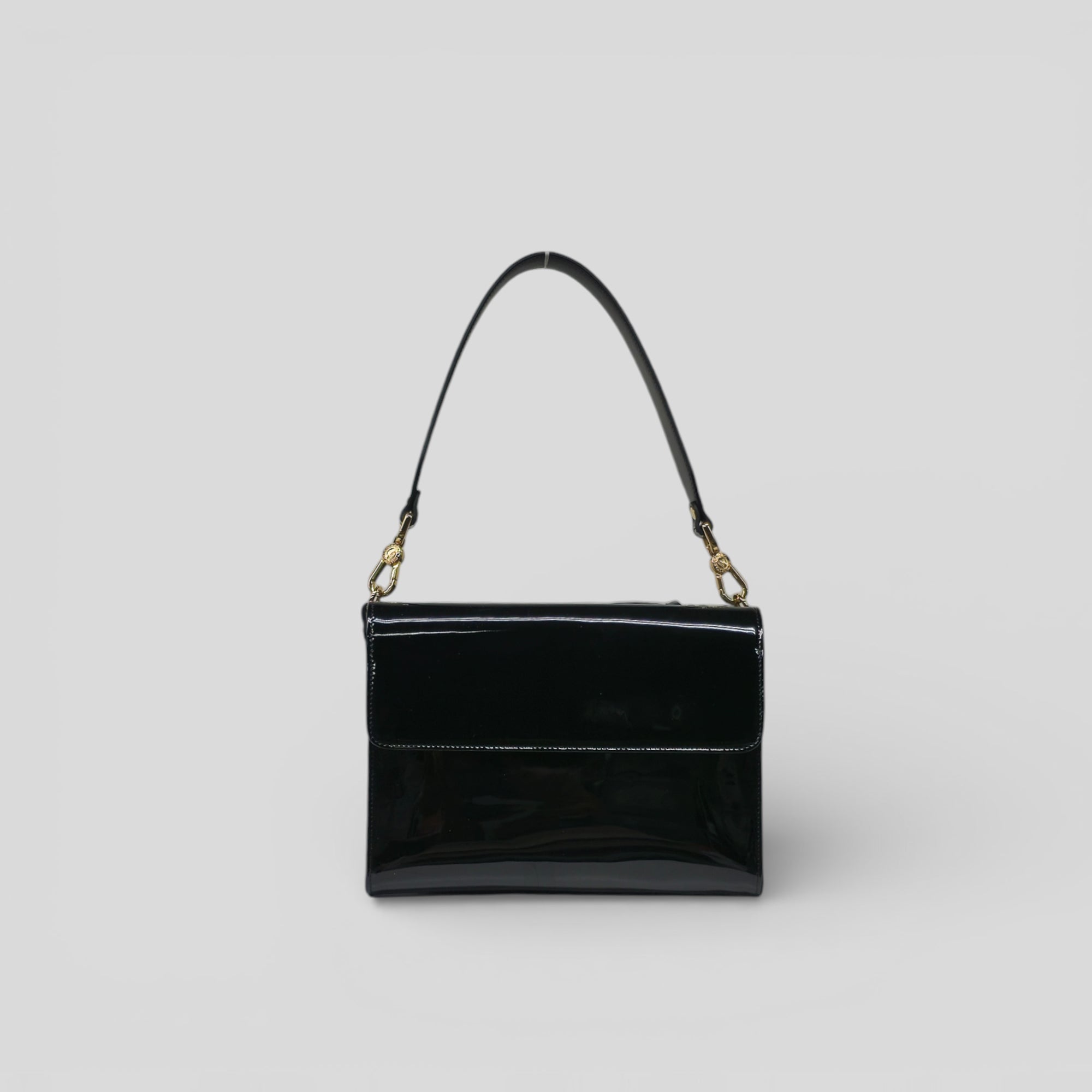 Borsa a spalla DESY in vernice nero
