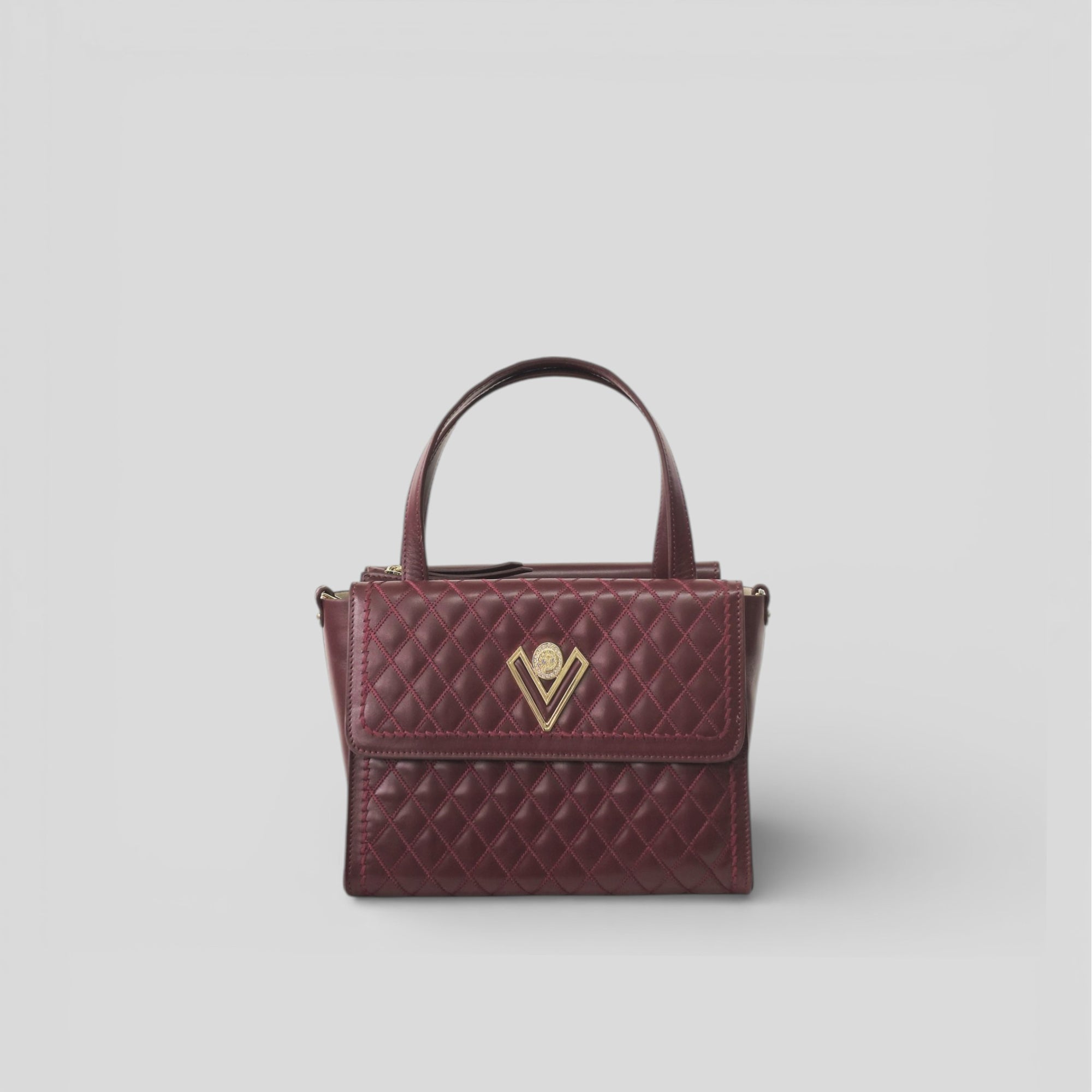 Borsa a mano piccola DESY in vitello bordeaux