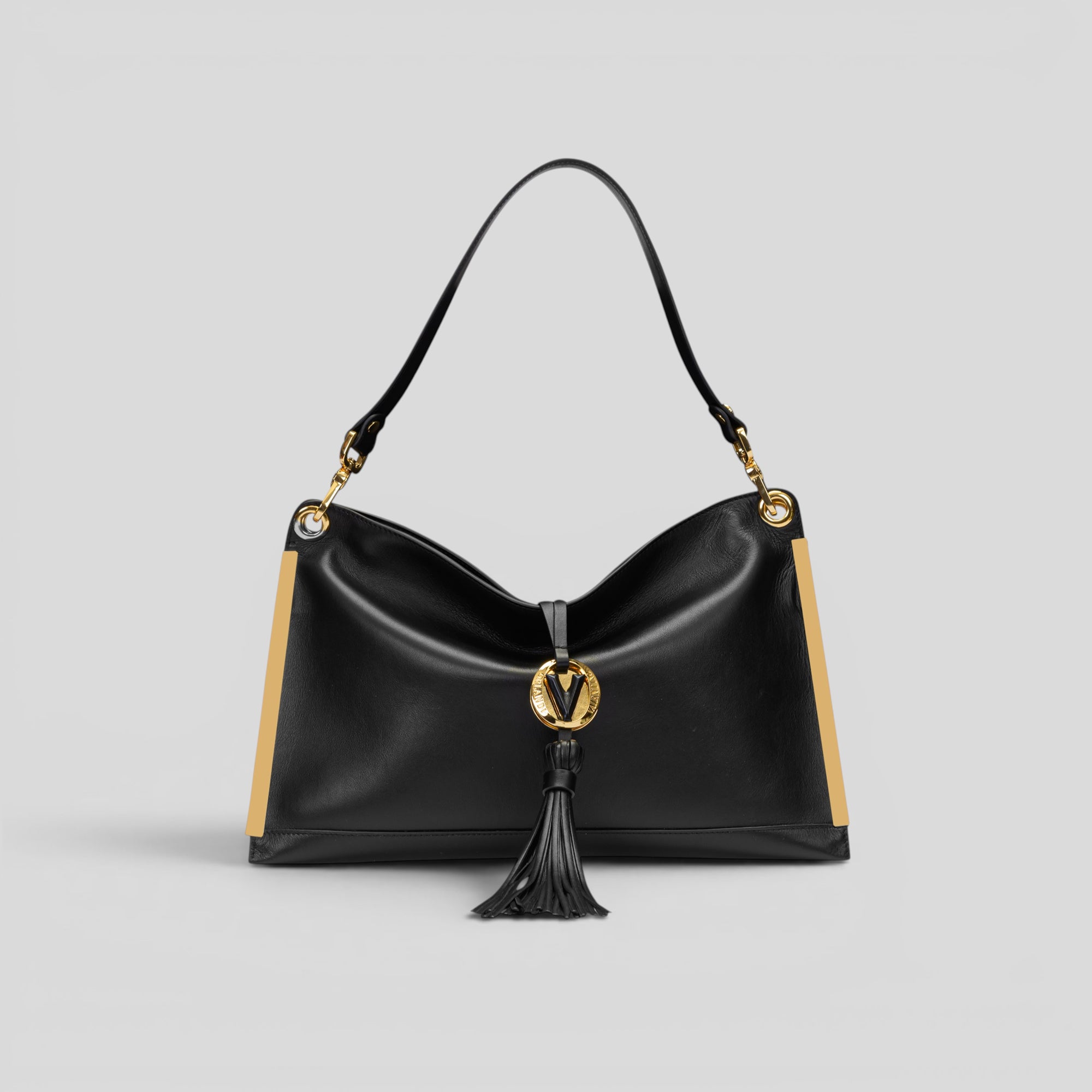 Borsa a mano CRISTY in vitello nero
