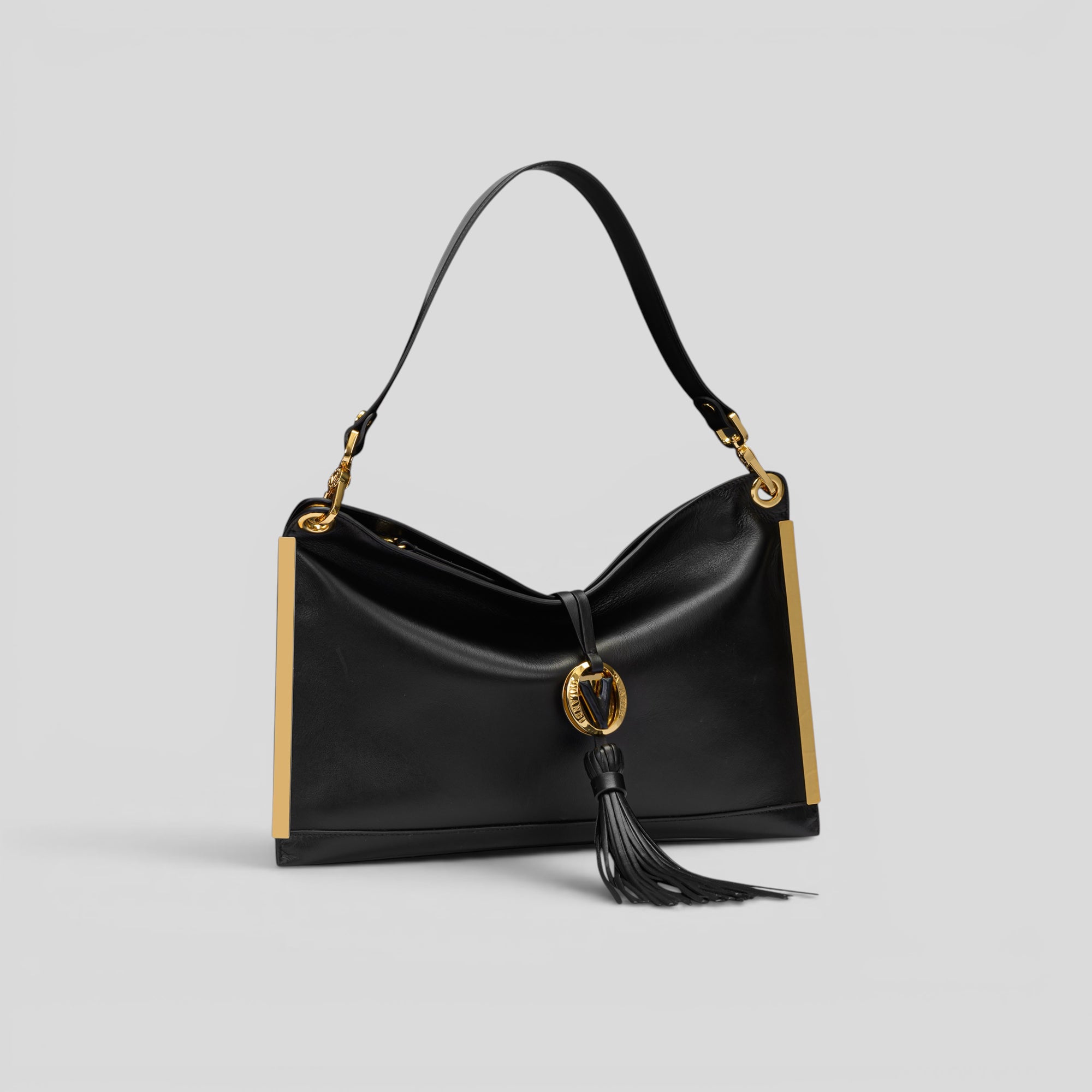 Borsa a mano CRISTY in vitello nero