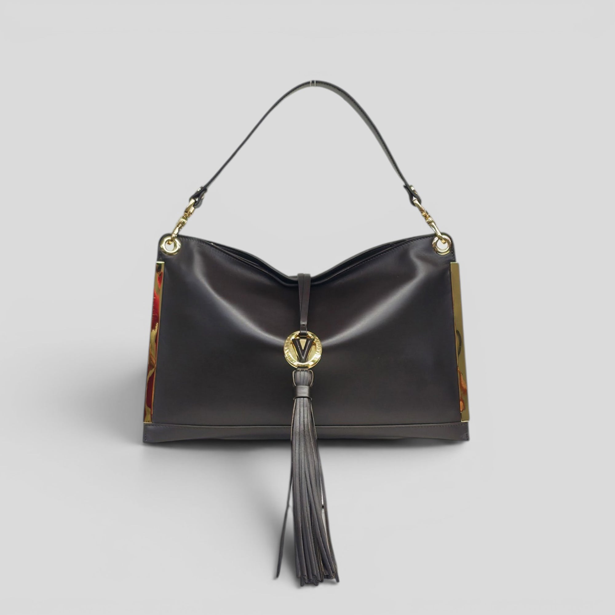 Borsa a mano CRISTY in vitello marrone