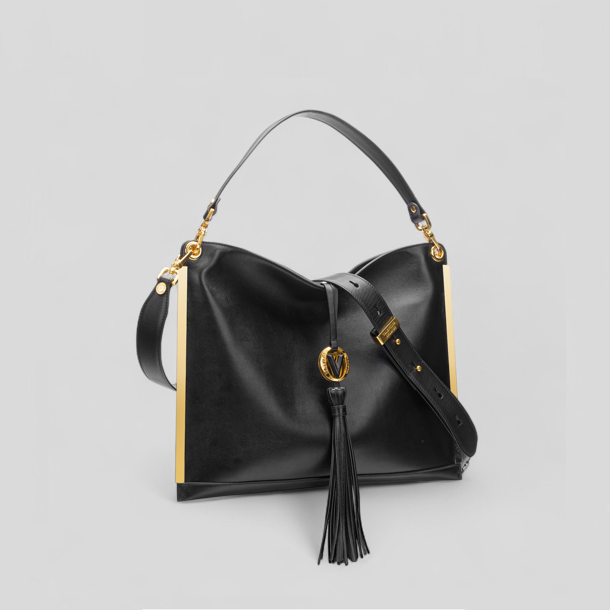 Borsa a spalla CRISTY in vitello nero
