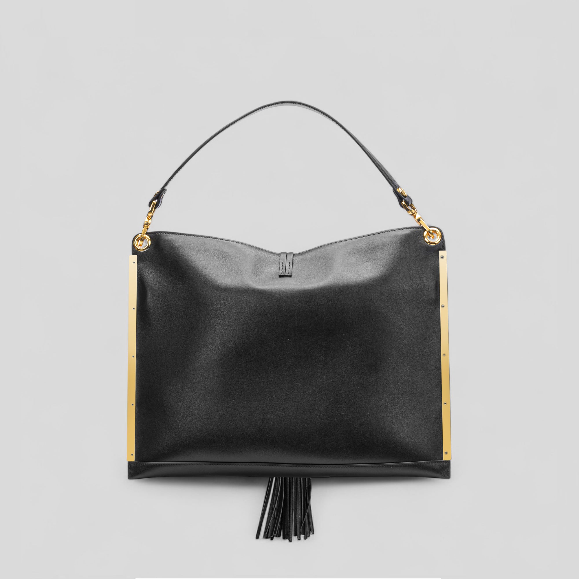 Borsa a spalla CRISTY in vitello nero