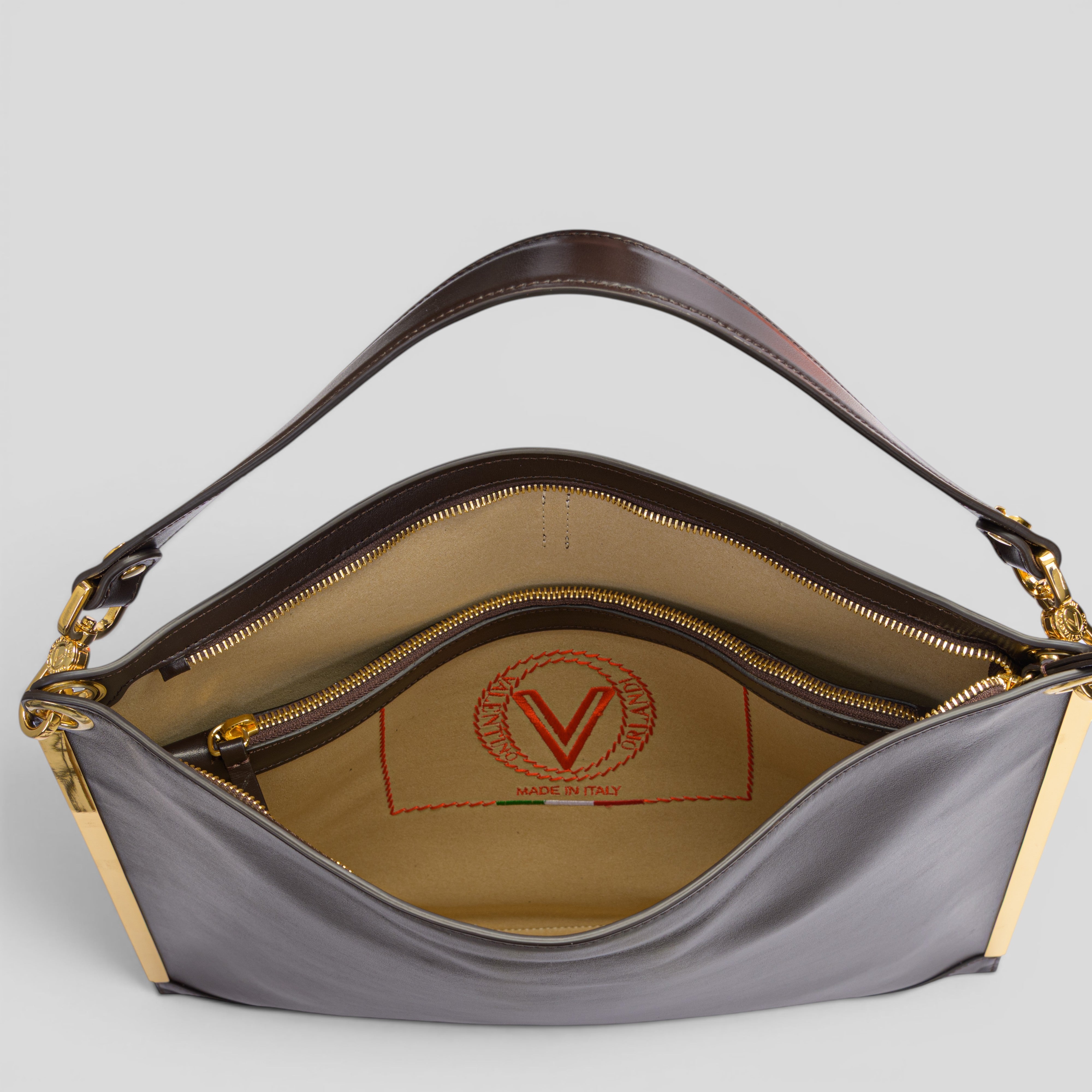 Borsa a mano CRISTY in vitello marrone