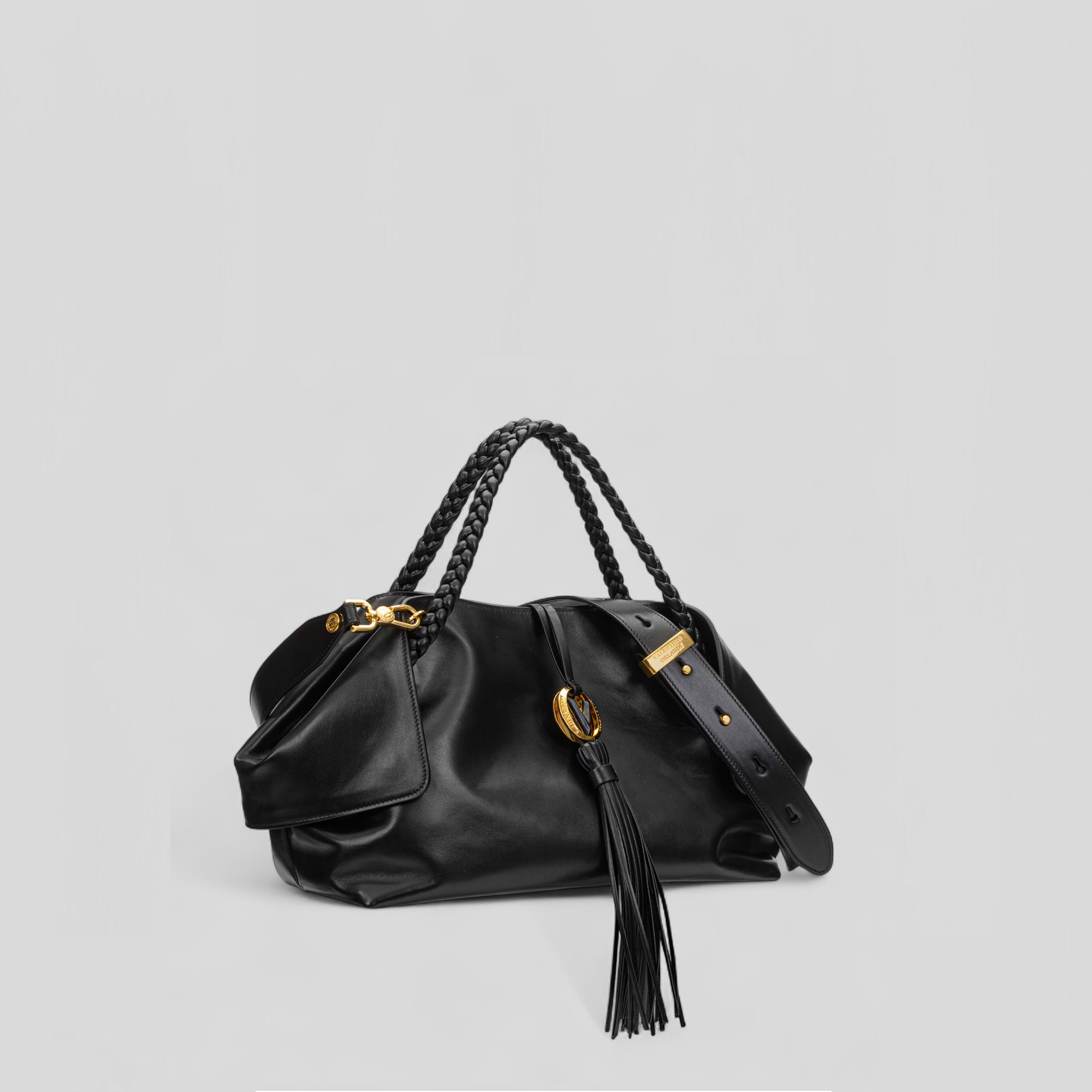 Borsa shopping media MICHI in vitello nero