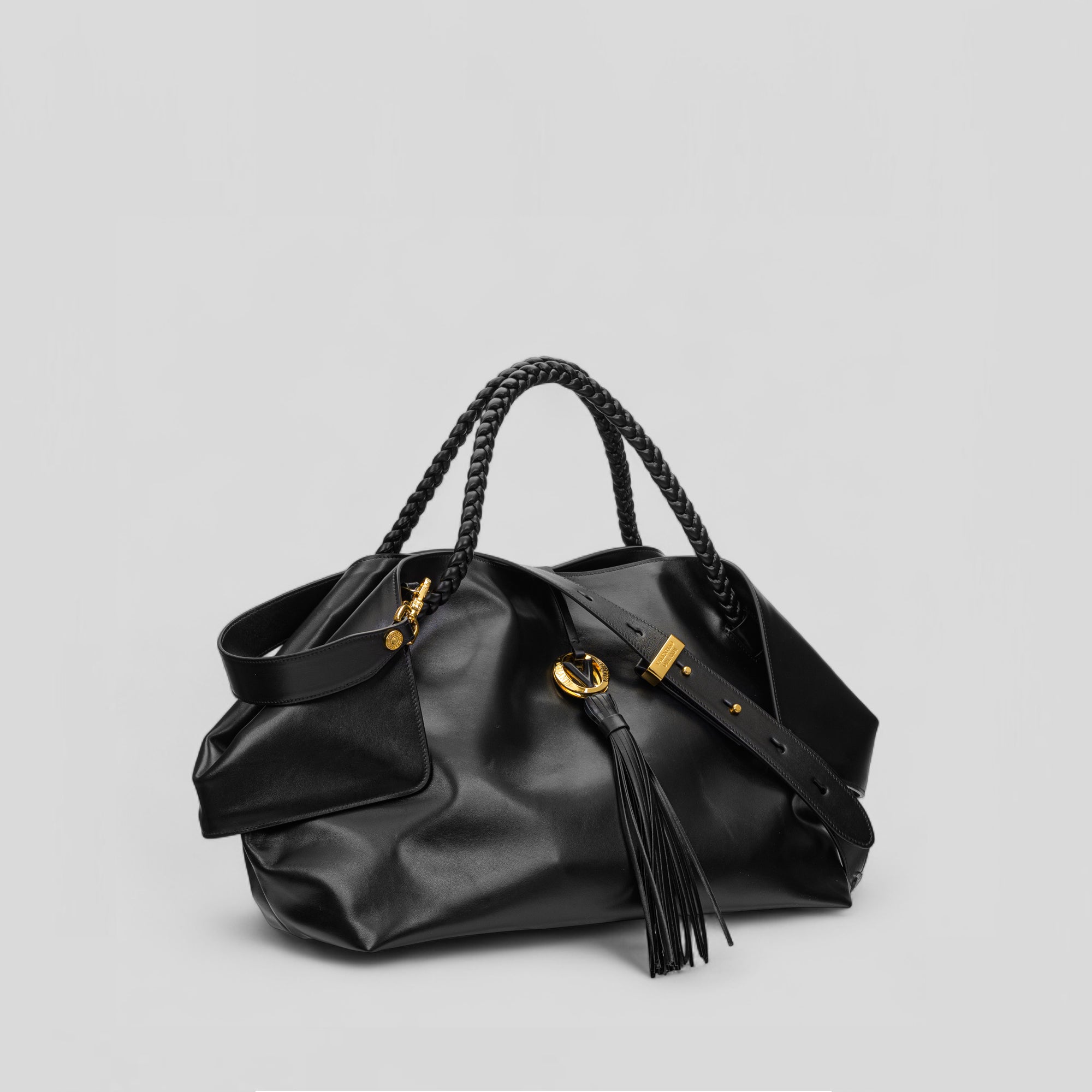 Borsa shopping grande MICHI in vitello nero