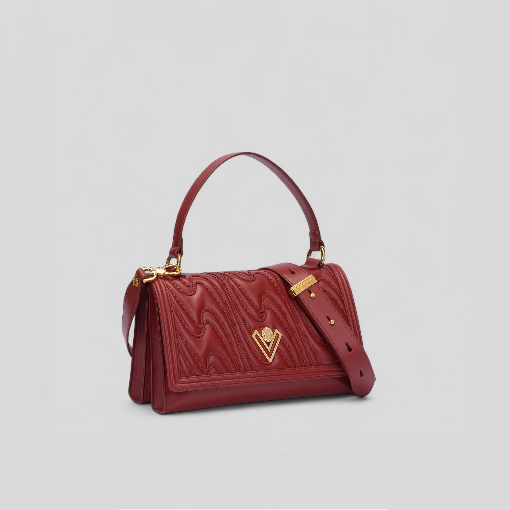 Borsa a mano TRECY in vitello rosso